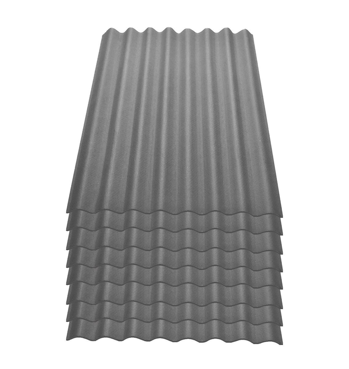 8er Pack Onduline® Easyline® Platte intensiv grau 1000 x 760 x 2,6 mm Profil 95/38