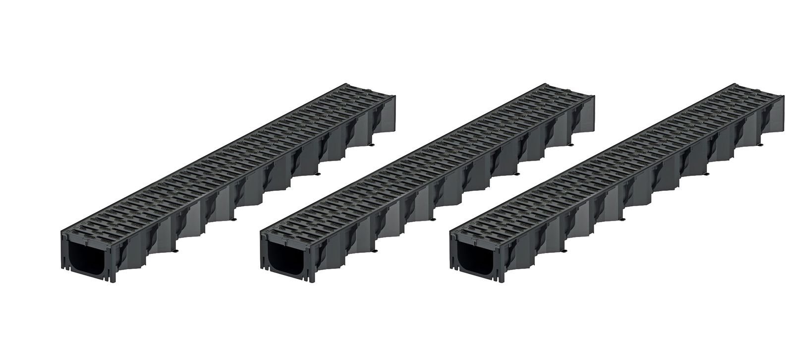 3x1m ACO Self&reg; Hexaline 2.0 Entw&auml;sserungsrinne mit Stegrost Microgrip 