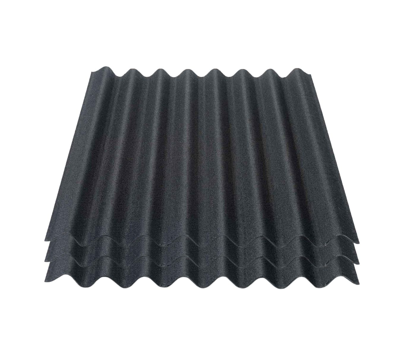 3er Pack Onduline&reg; Easyline&reg; Platte intensiv schwarz 1000 x 760 x 2,6 mm Profil 95/38 