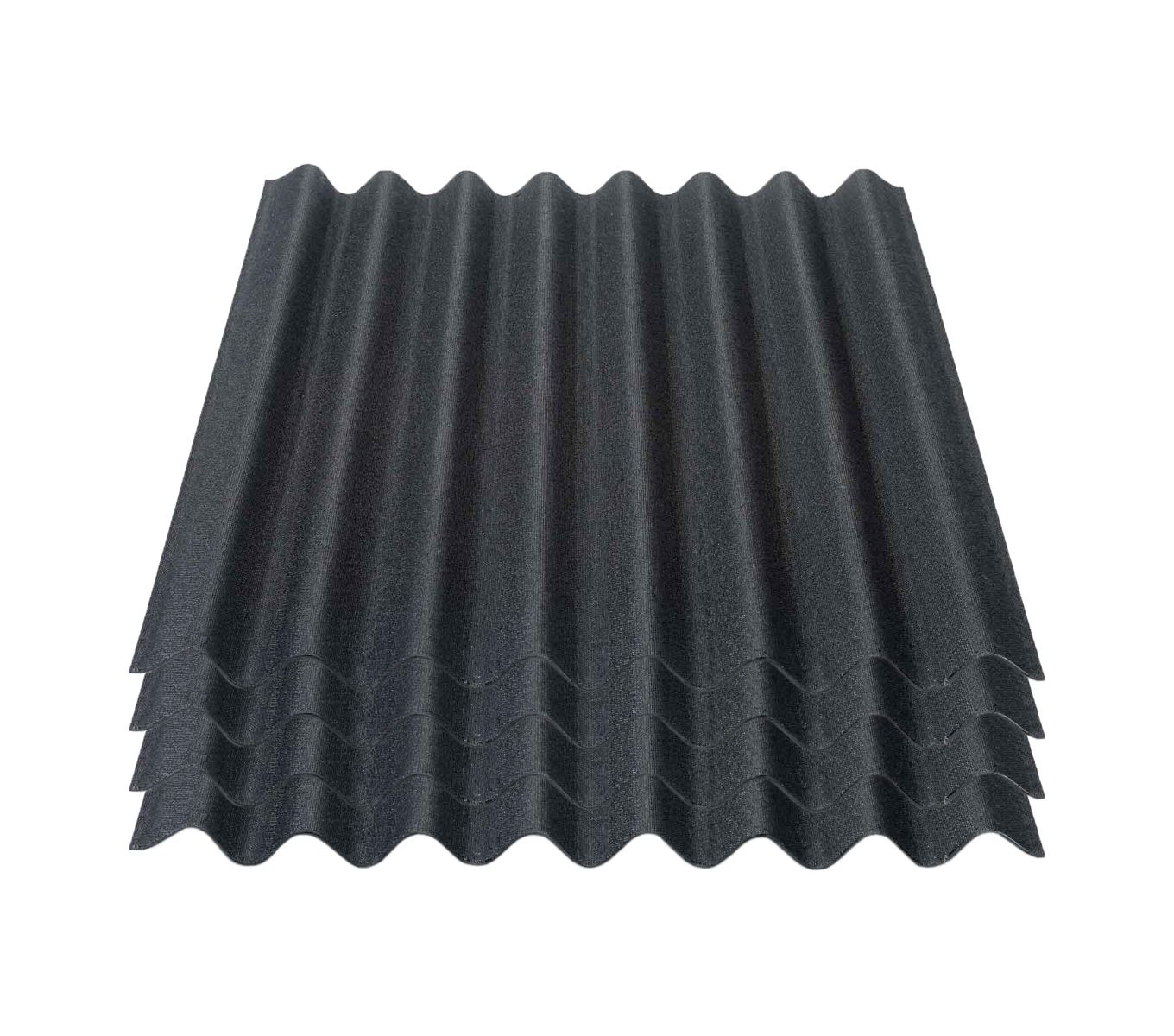 4er Pack Onduline&reg; Easyline&reg; Platte intensiv schwarz 1000 x 760 x 2,6 mm Profil 95/38 
