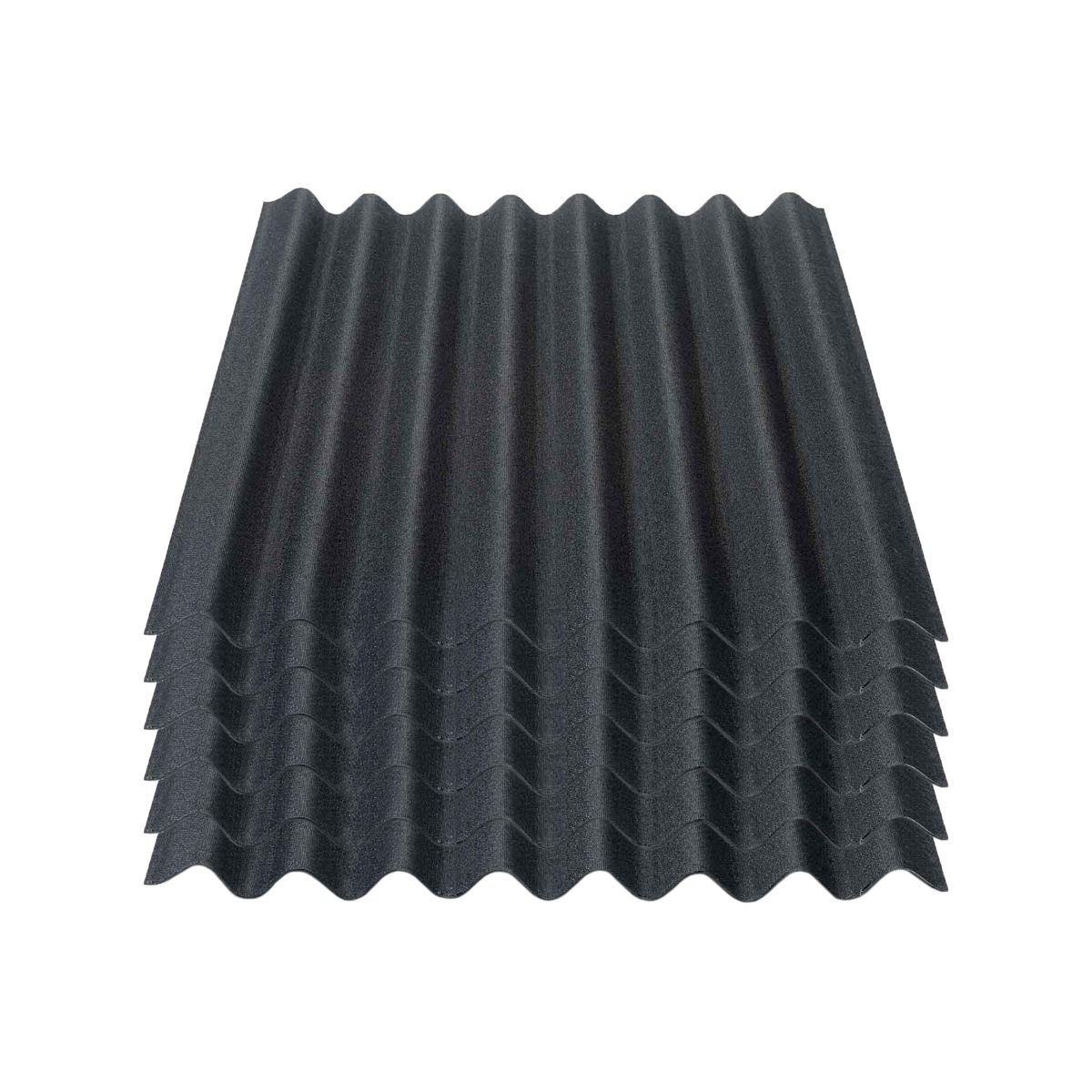 6er Pack Onduline&reg; Easyline&reg; Platte intensiv schwarz 1000 x 760 x 2,6 mm Profil 95/38 
