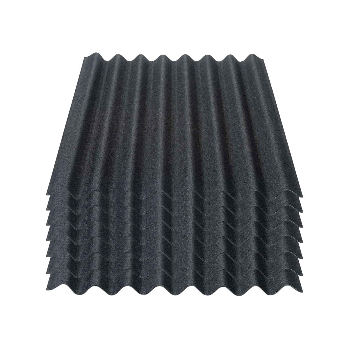 7er Pack Onduline® Easyline® Platte intensiv schwarz 1000 x 760 x 2,6 mm Profil 95/38