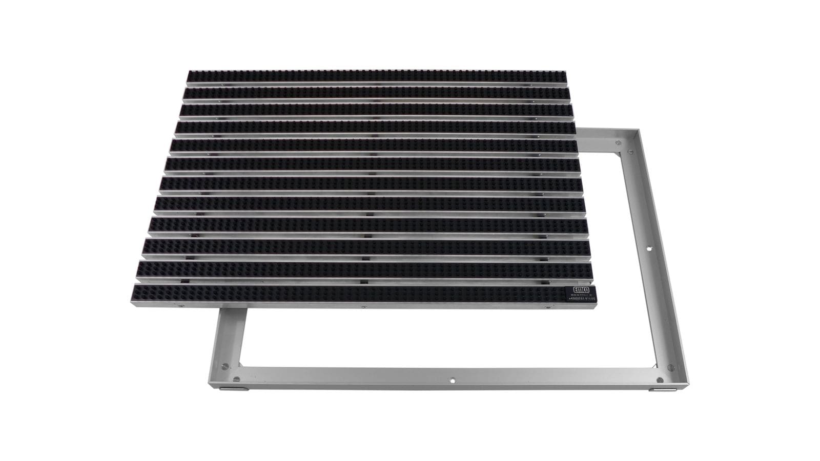 Emco Eingangsmatte DIPLOMAT + Rahmen 25mm Aluminium | 60x40cm | B&uuml;rsten Schwarz 