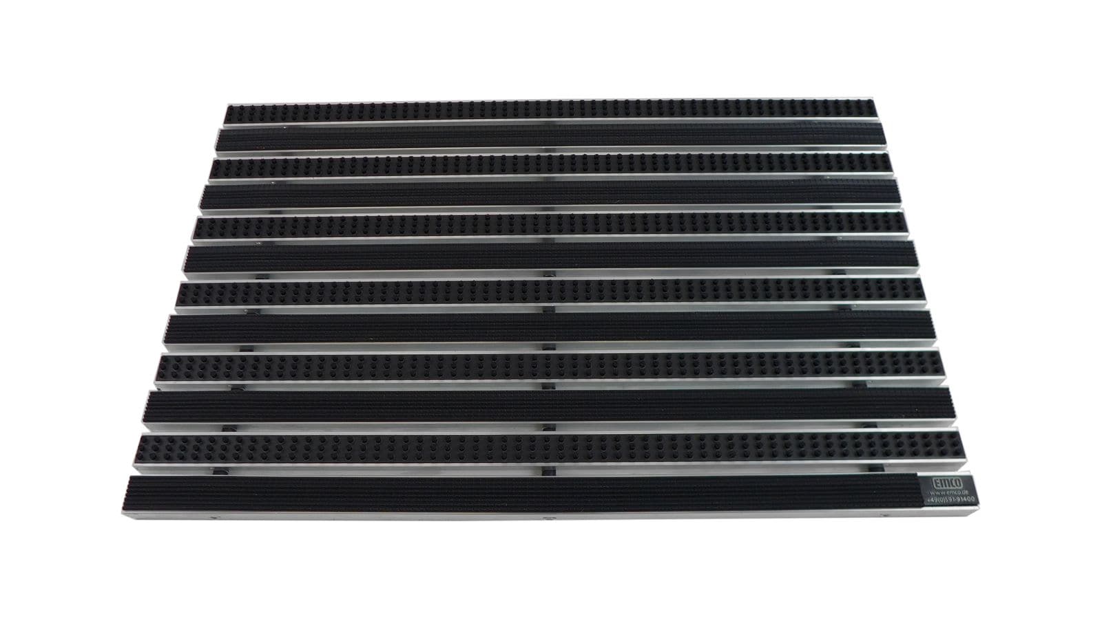 Emco Eingangsmatte DIPLOMAT 22mm | 60x40cm | Gummi Schwarz + B&uuml;rsten Schwarz 
