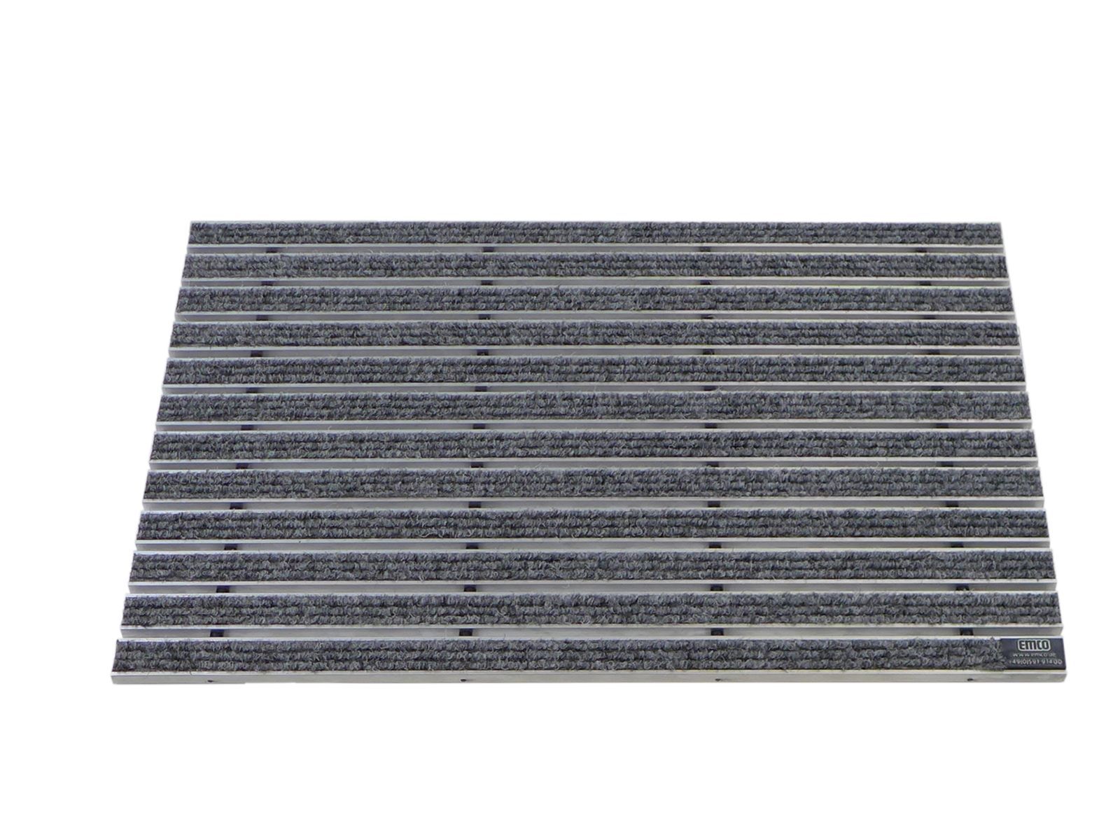 Emco Eingangsmatte DIPLOMAT 12mm | 80x50cm | Rips Hellgrau 