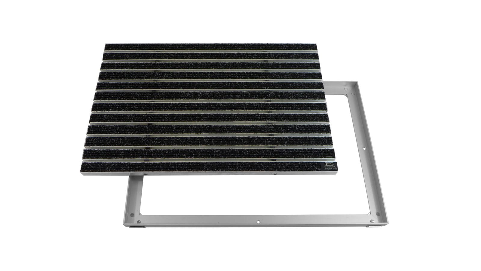 Emco Eingangsmatte DIPLOMAT + Rahmen 25mm Aluminium | 100x80cm | Rips Anthrazit 