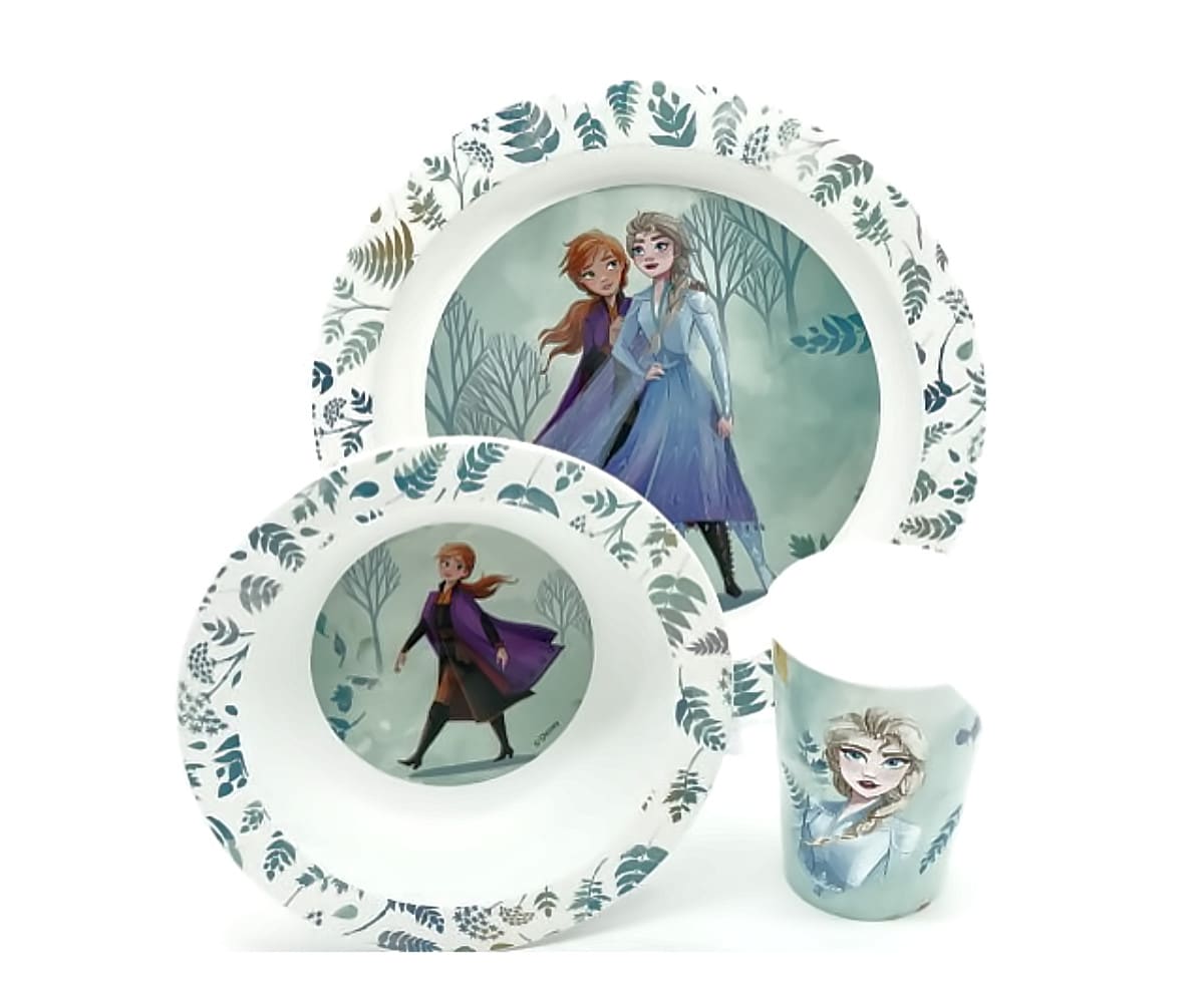 Stor Frozen 2 Kindergeschirr - 3er Set Elsa Anna 