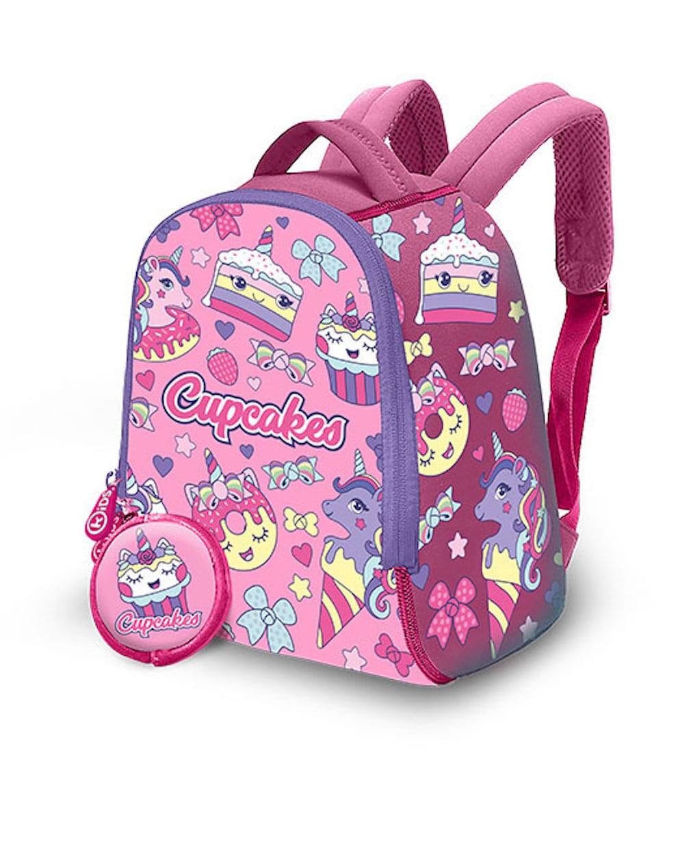 Kids Licensing Rucksack mit lustigen Einhorn Kuchen Donut Motiv 