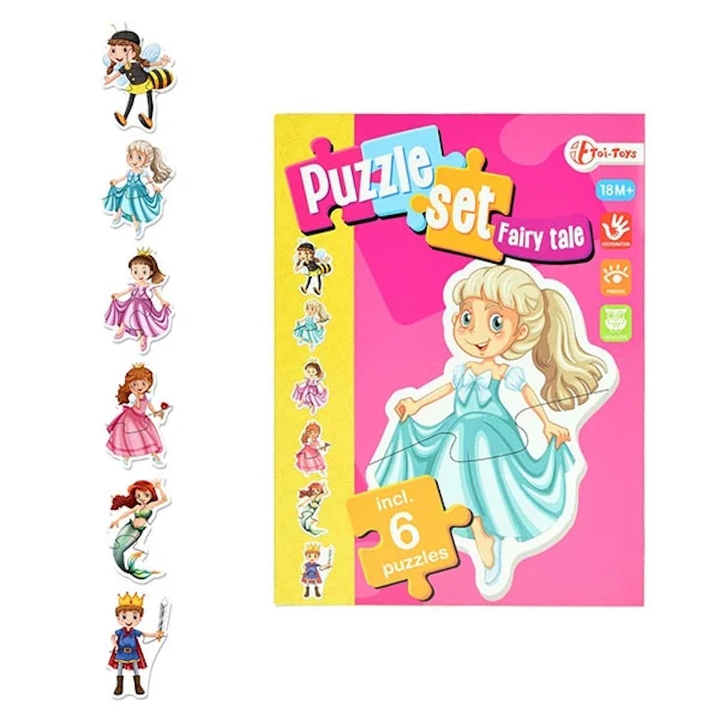 Toi-Toys Puzzlespiel M&auml;rchen mit 6 M&auml;rchenfiguren 