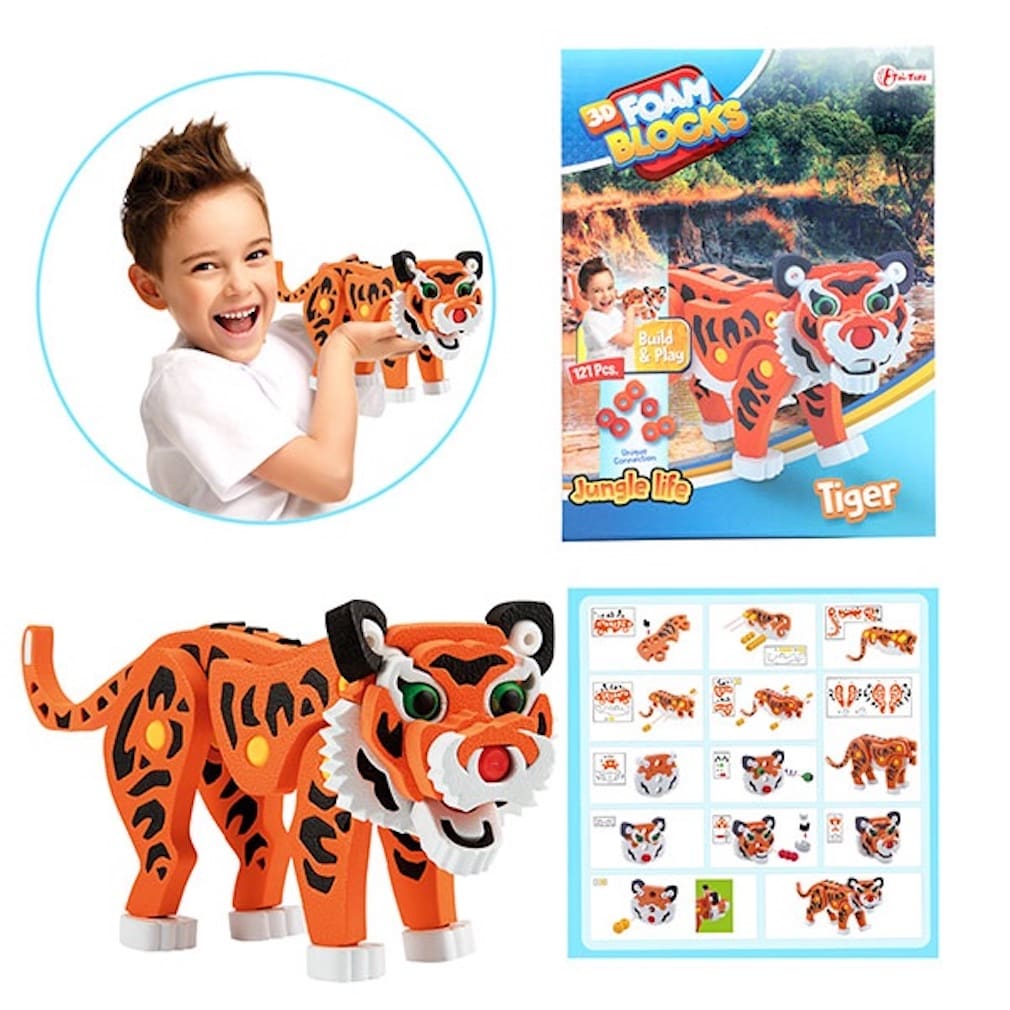 Toi-Toys Tiger 3D Puzzle Schaumstoff Bengaltiger 