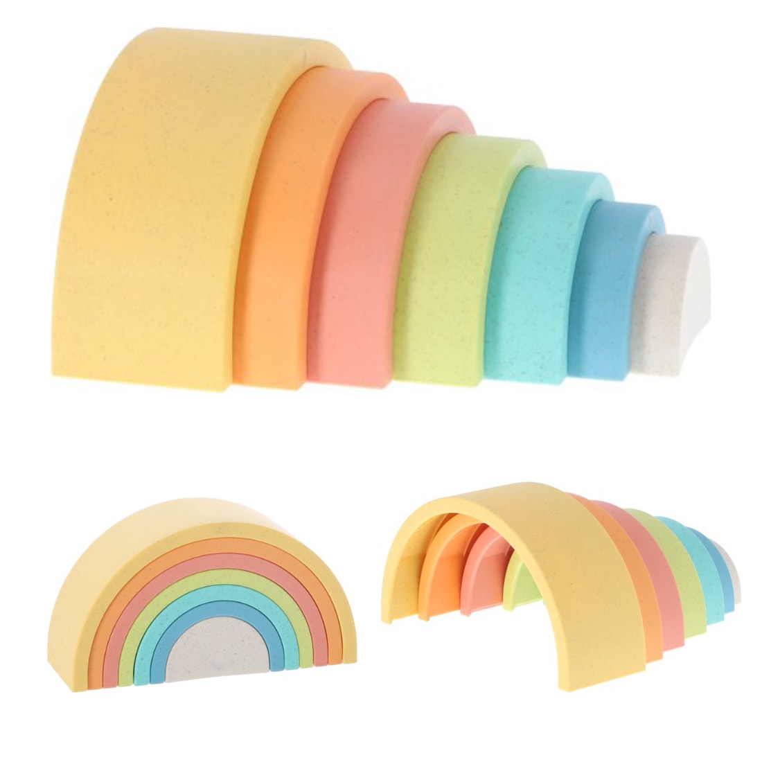 Otto Simon Stapelturm Regenbogenstapler Biokunststoff 7 Teile 