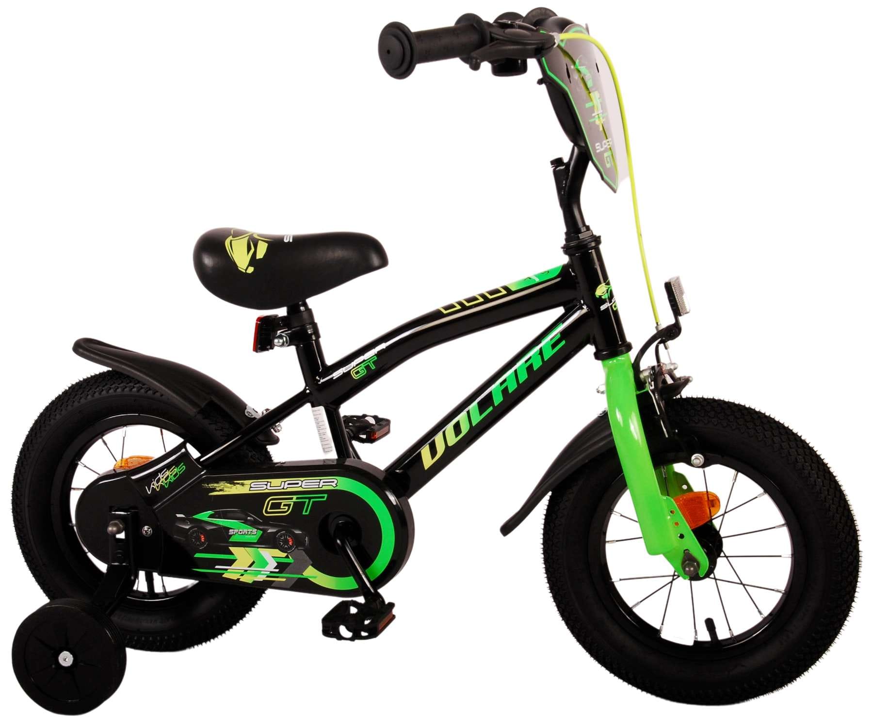 Volare Kinderfahrrad Super GT f&uuml;r Jungen 12 Zoll Kinderrad in Gr&uuml;n Fahrrad 