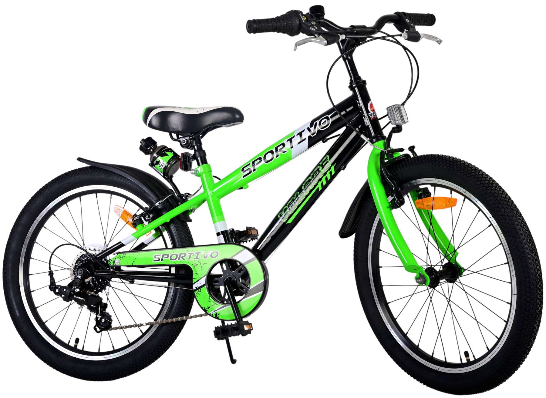 Volare Kinderfahrrad Sportivo f&uuml;r Jungen 20 Zoll Kinderrad in Gr&uuml;n, 7 G&auml;nge 