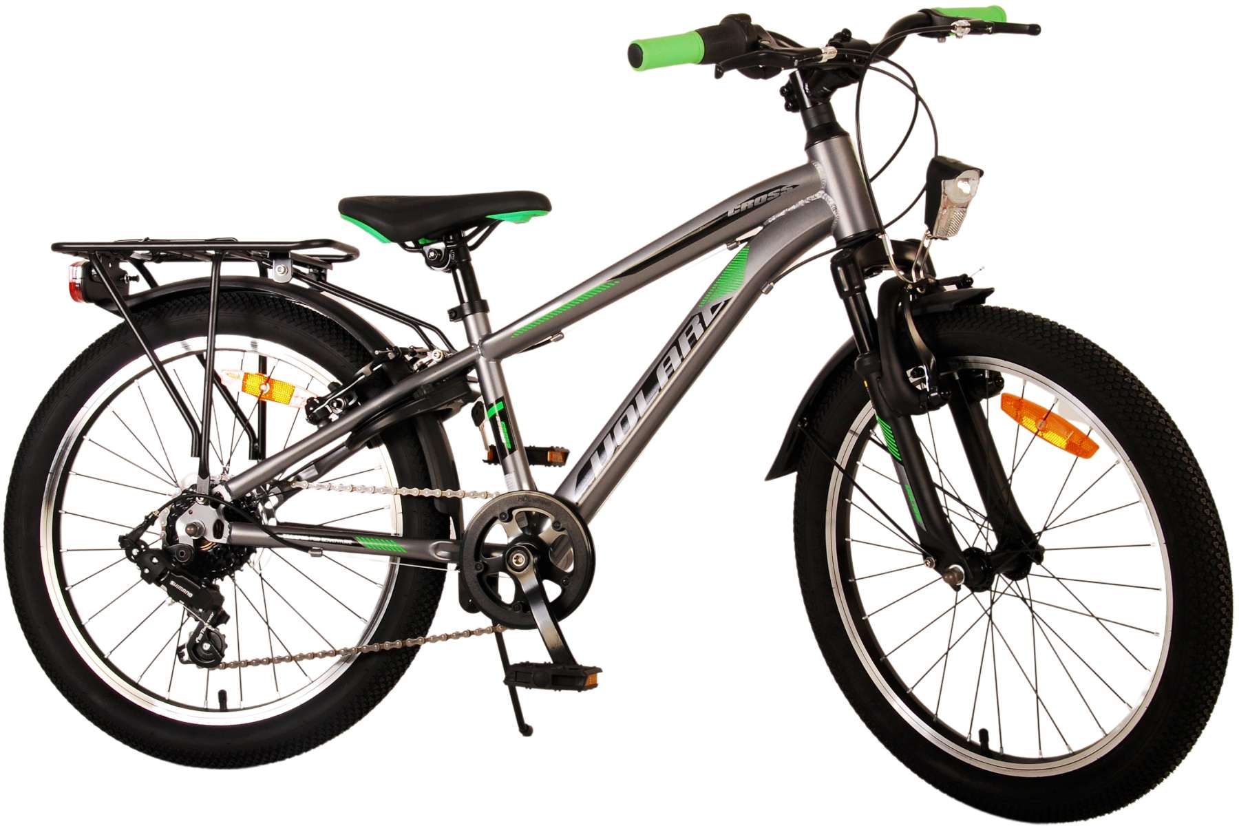 Volare Kinderfahrrad Cross f&uuml;r Jungen 20 Zoll Kinderrad in Dunkelgrau 6 G&auml;nge 