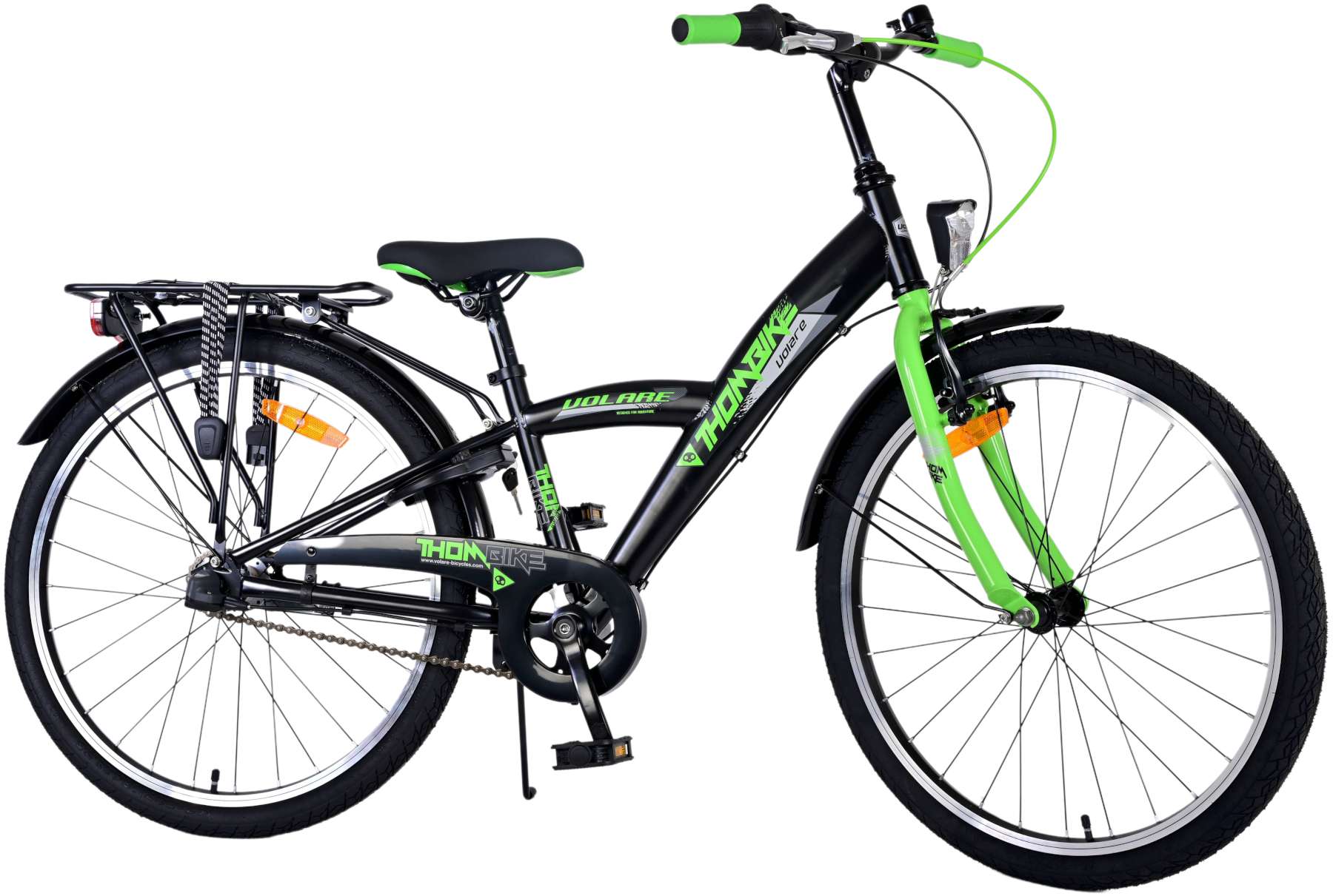 Volare Kinderfahrrad Thombike f&uuml;r Jungen 24 Zoll Kinderrad in Gr&uuml;n Schwarz 