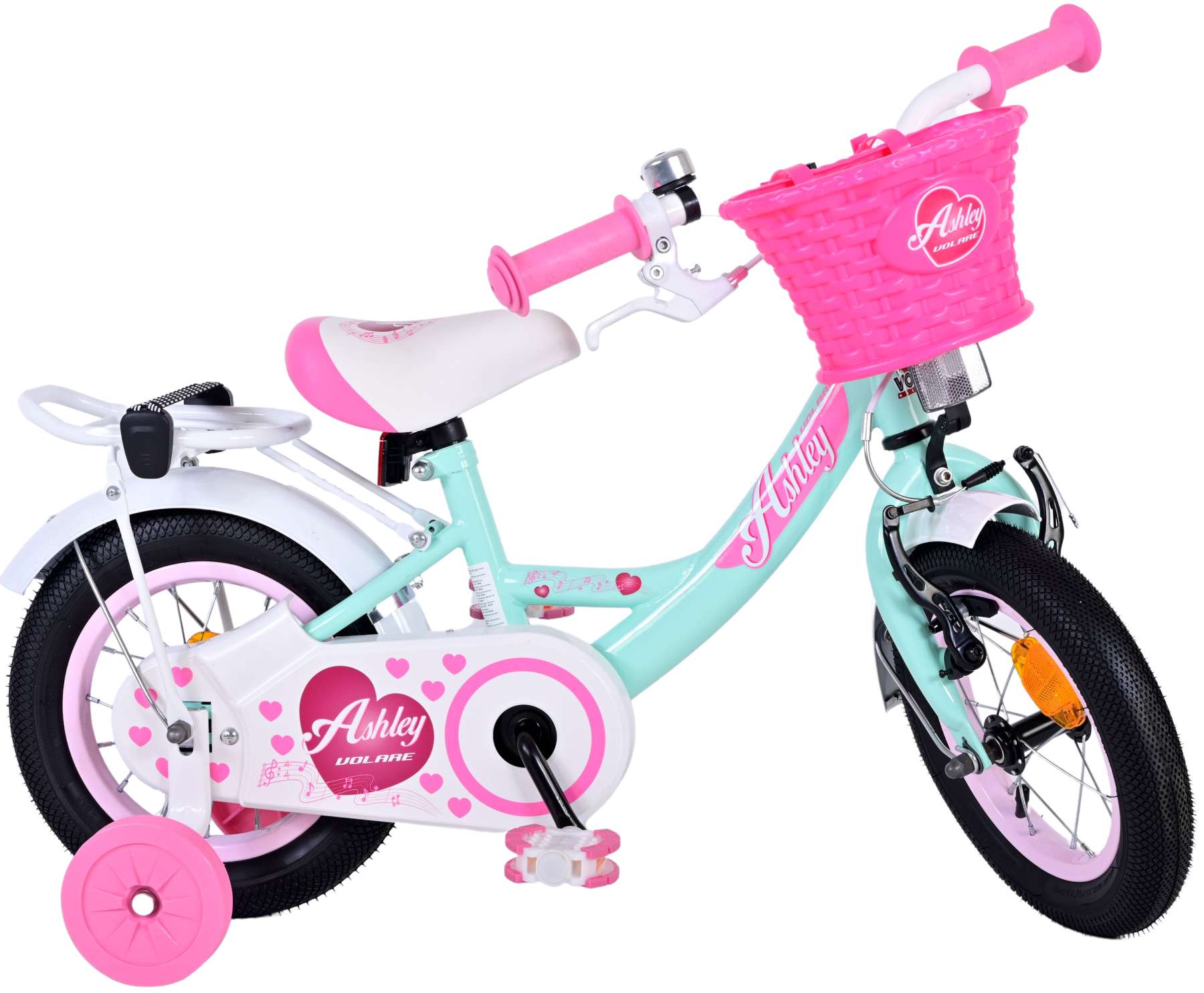 Volare Kinderfahrrad Ashley f&uuml;r M&auml;dchen 12 Zoll Kinderrad in Gr&uuml;n 