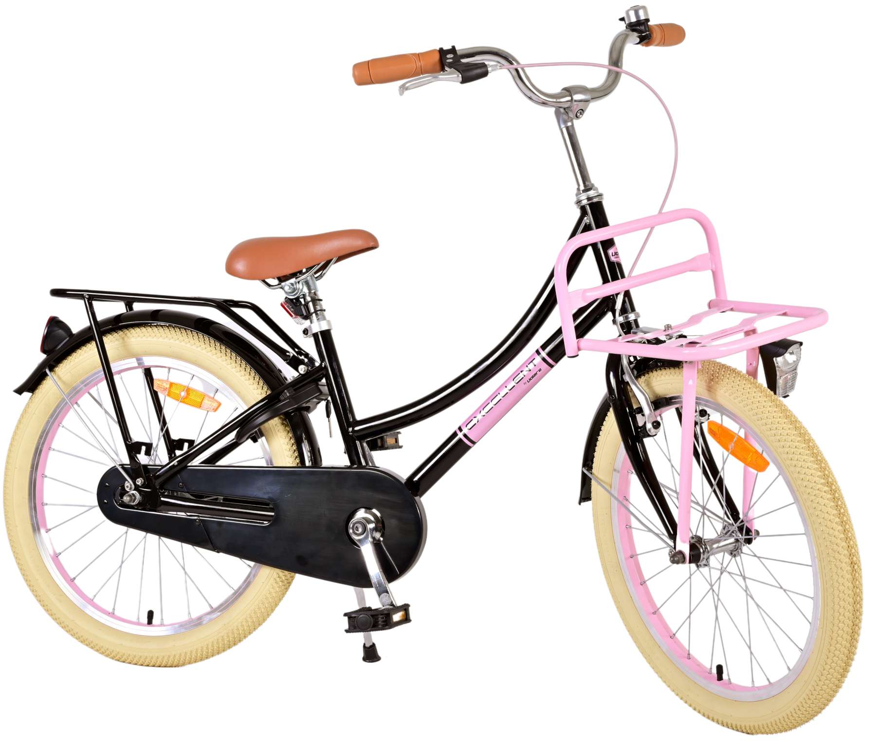 Volare Kinderfahrrad Excellent Fahrrad f&uuml;r M&auml;dchen 20 Zoll Kinderrad Schwarz 