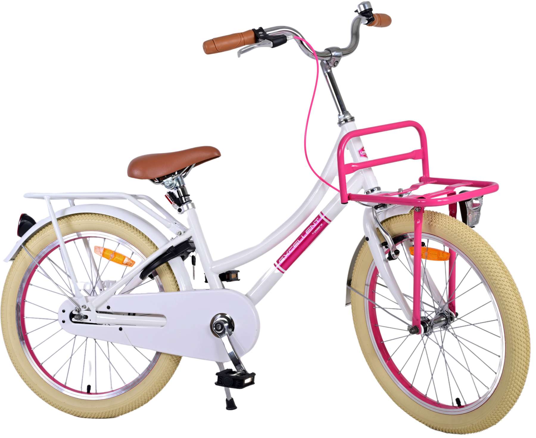 Volare Kinderfahrrad Excellent Fahrrad f&uuml;r M&auml;dchen 20 Zoll Kinderrad in Wei&szlig; 