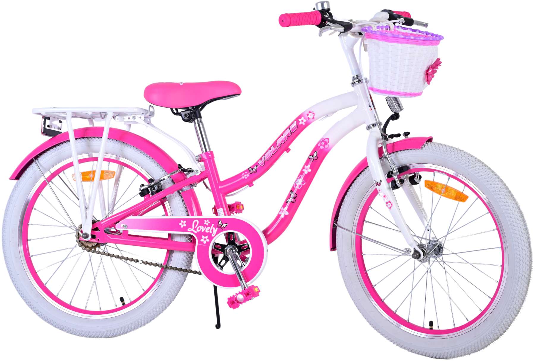 Volare Kinderfahrrad Lovely Fahrrad f&uuml;r M&auml;dchen 20 Zoll Kinderrad in Rosa 