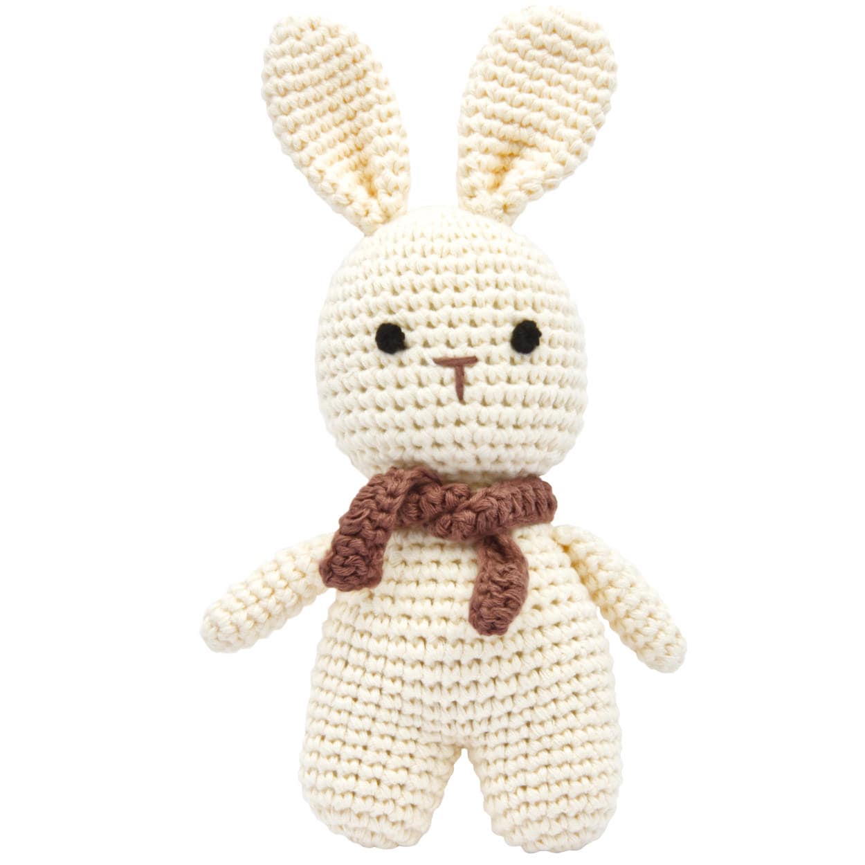 miniHeld Handgestrickter Hase geh&auml;kelt aus Baumwolle Spielzeug 18 cm 