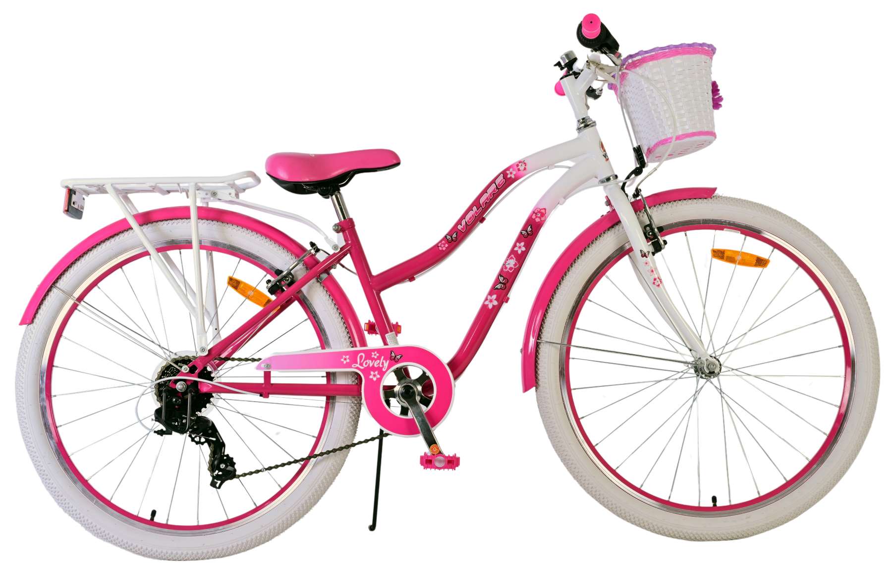 Volare Kinderfahrrad Lovely Fahrrad f&uuml;r M&auml;dchen 26 Zoll Kinderrad in Rosa 