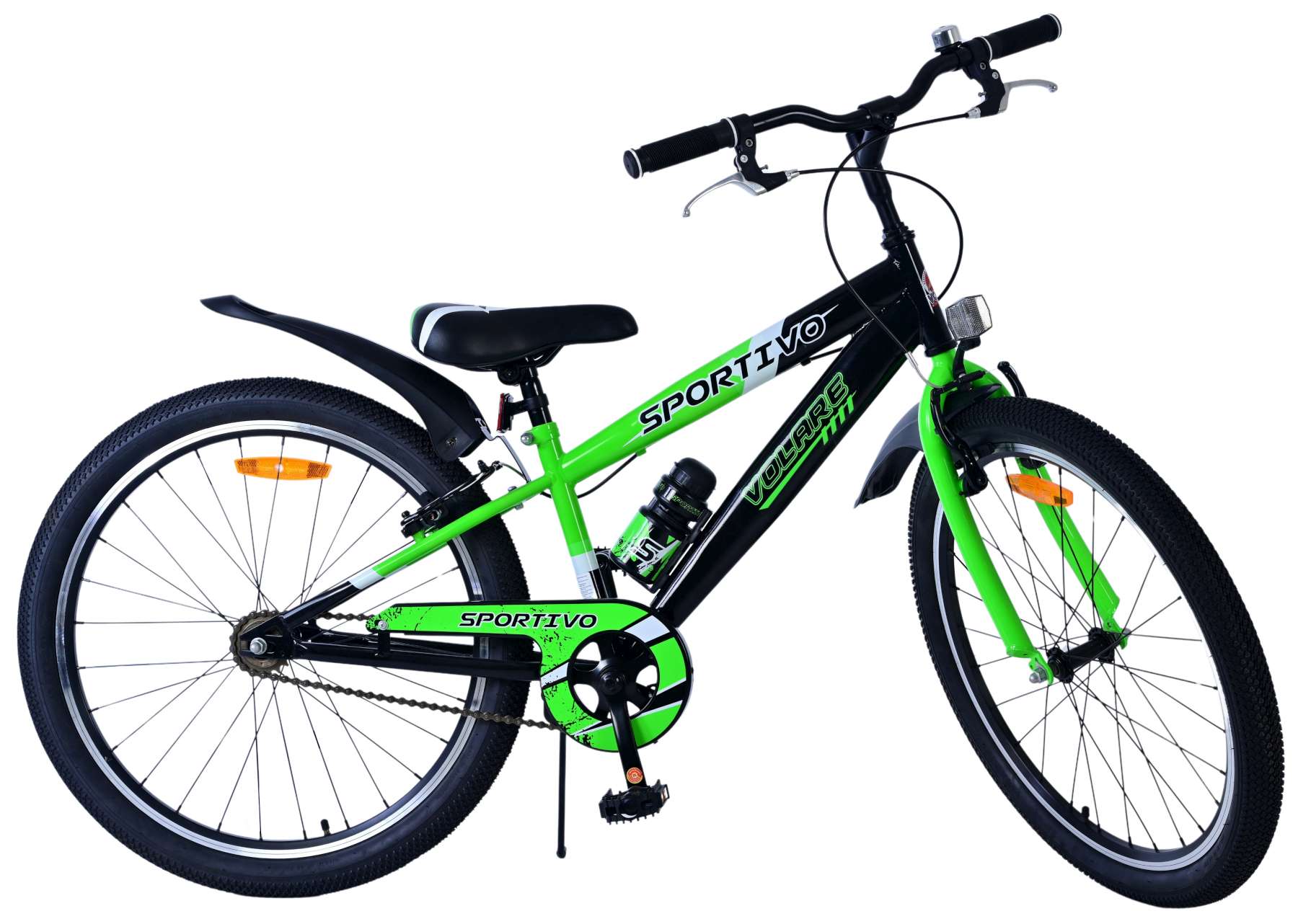 Volare Kinderfahrrad Sportivo Jungen 24 Zoll Kinderrad Gr&uuml;n Zwei Handbremsen 