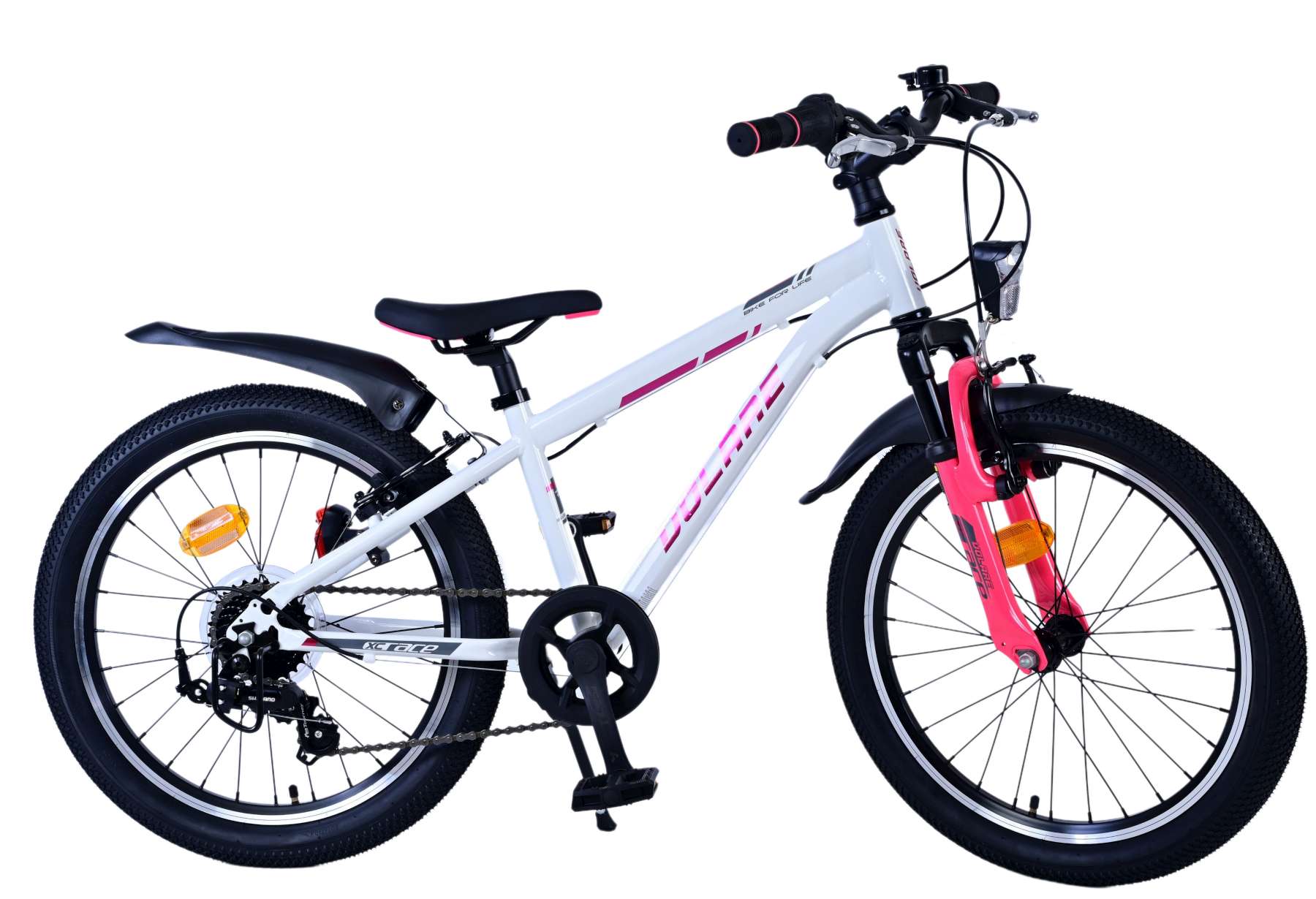 Volare Kinderfahrrad XC Race 20 Zoll Kinderrad in Wei&szlig; Pink Fahrrad 