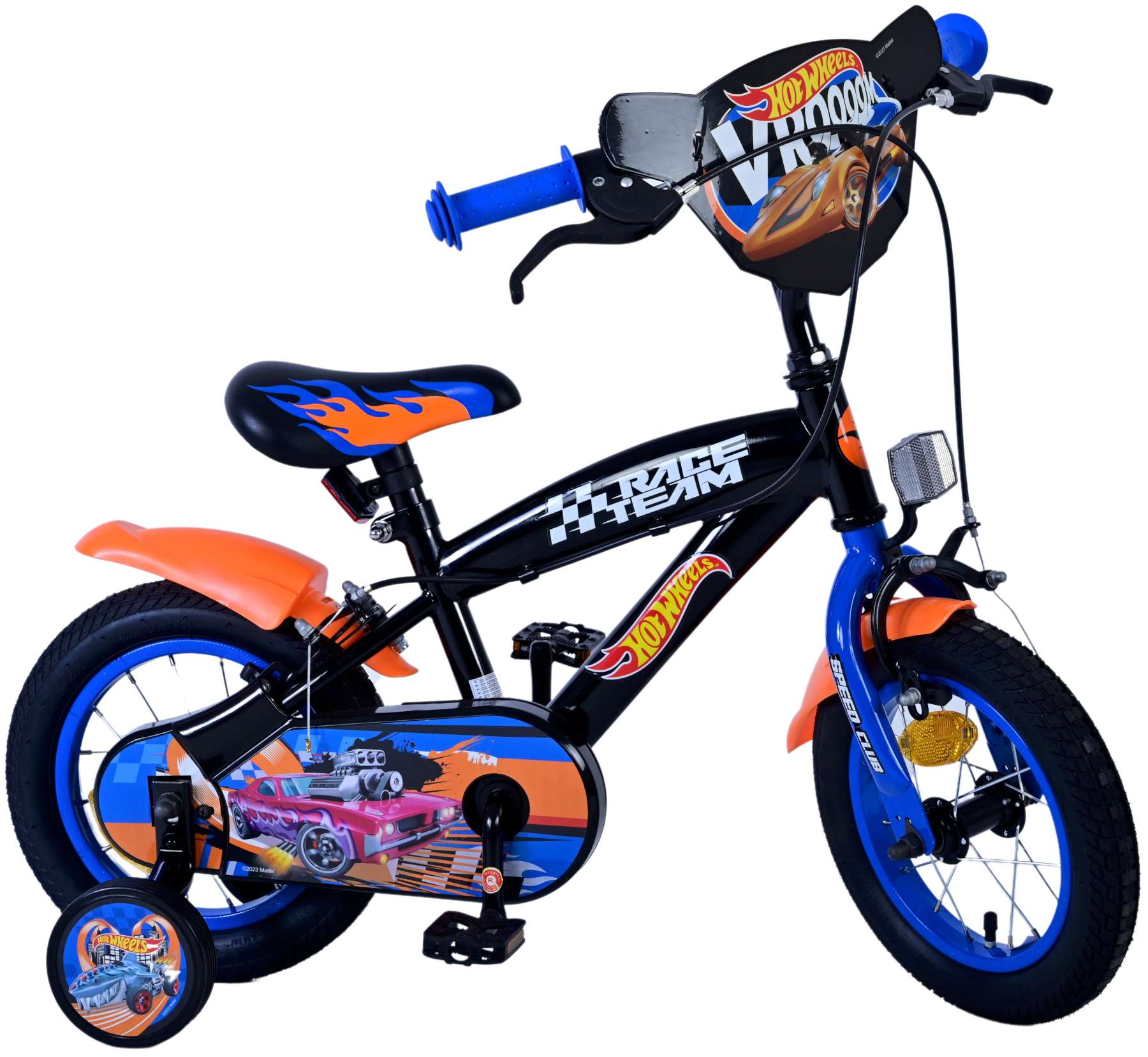 Volare Kinderfahrrad Hot Wheels f&uuml;r Jungen Fahrrad 12 Zoll Kinderrad Schwarz 