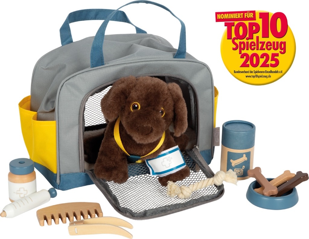 smallfoot Hund mit Tasche und Pflege-Set 