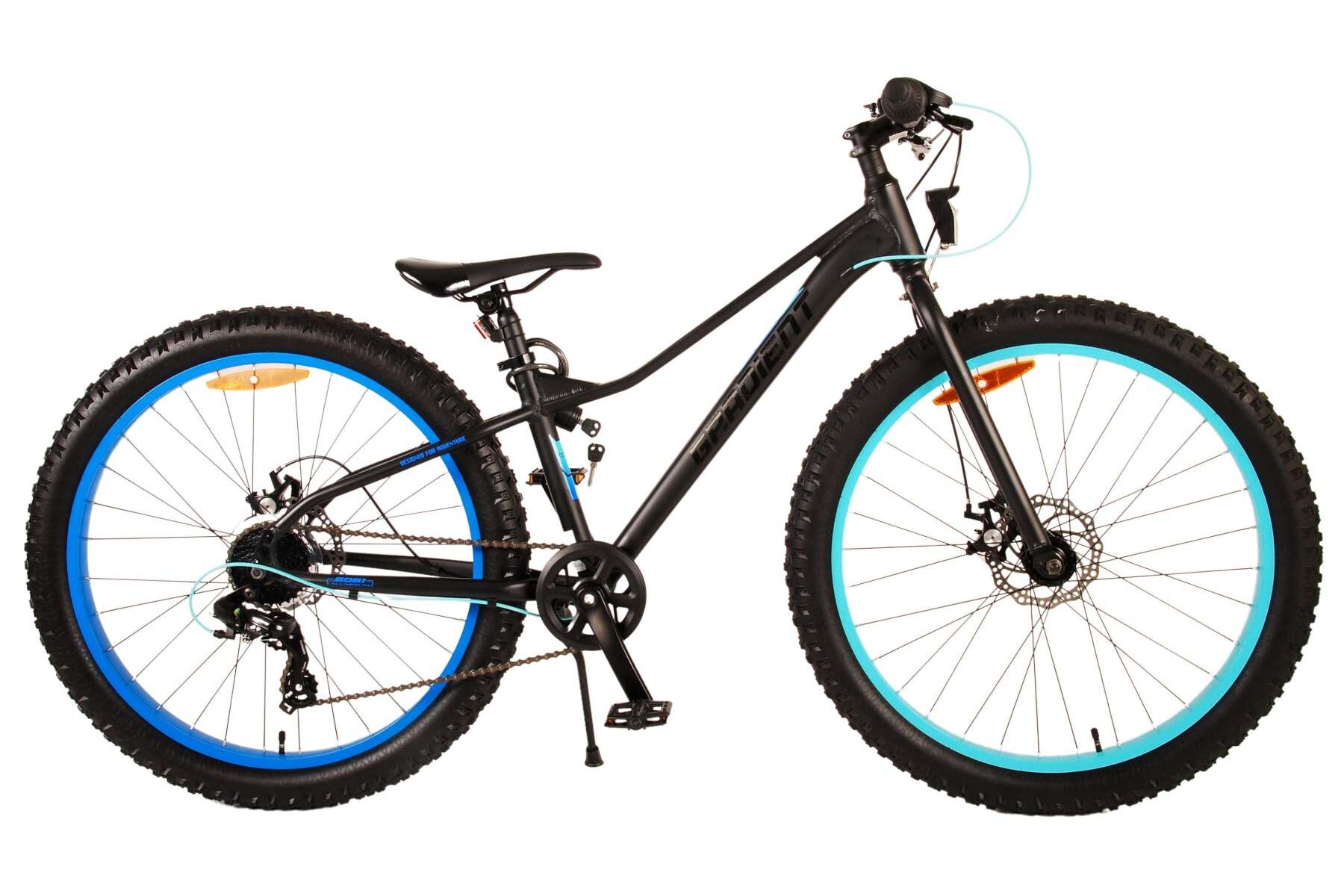 Volare Kinderfahrrad Gradient f&uuml;r Jungen 26 Zoll Kinderrad in Schwarz Blau, 7 G&auml;nge, Prime Collection 