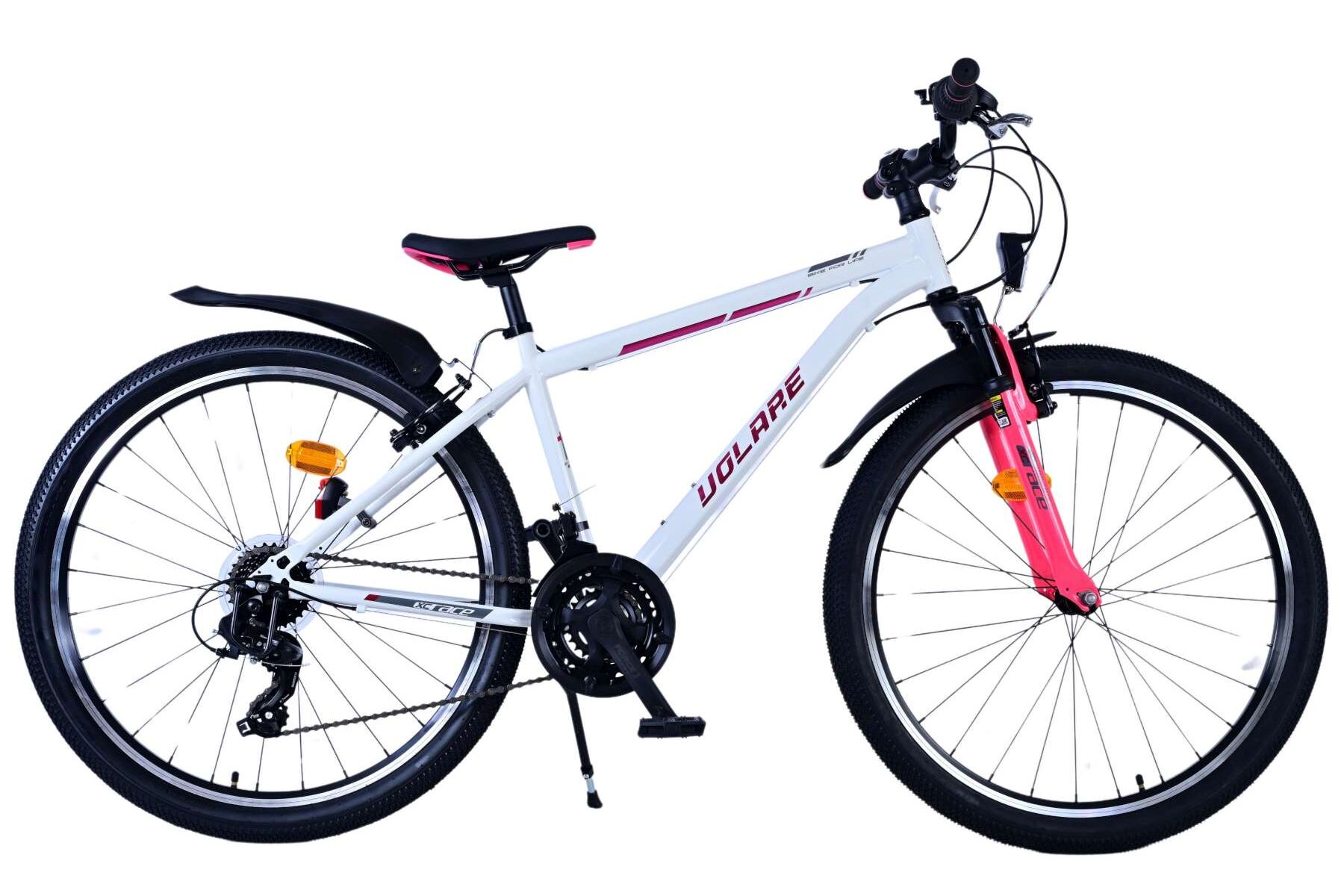 Volare Kinderfahrrad XC Race 26 Zoll Kinderrad in Wei&szlig;/Pink, 21 G&auml;nge 