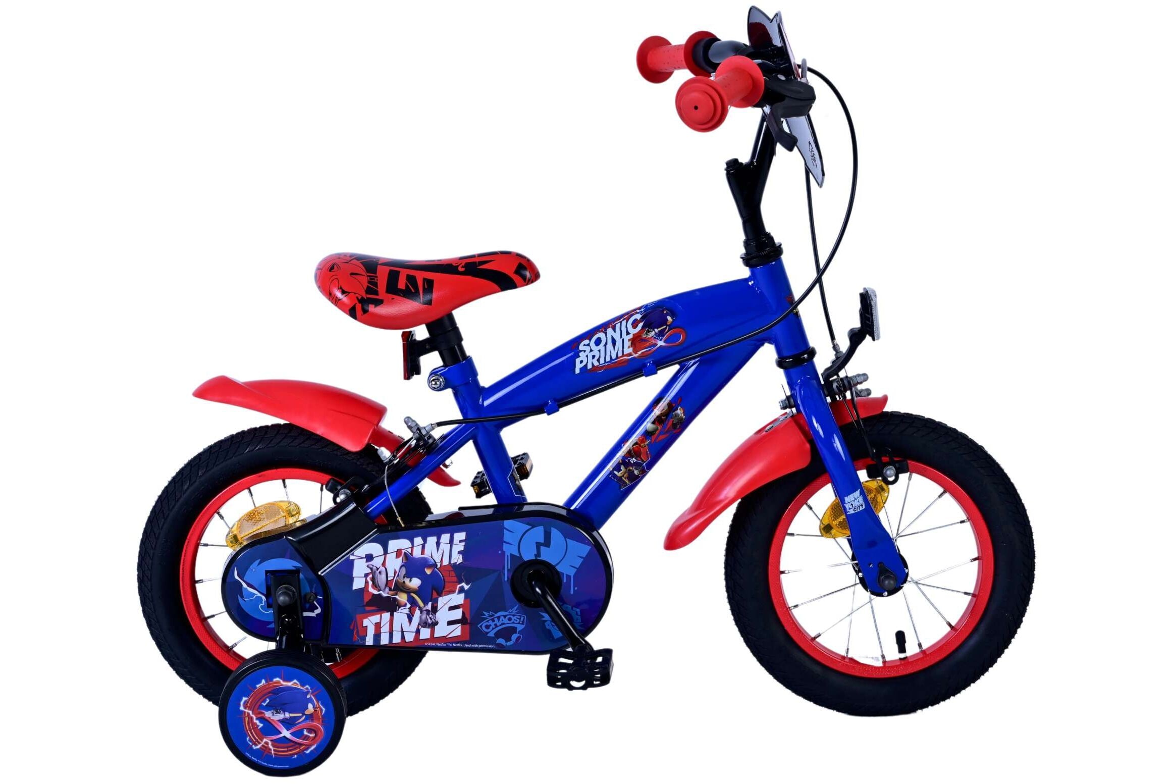 Volare Kinderfahrrad Turbo Crew f&uuml;r Jungen 12 Zoll Kinderrad in Blau/Rot, Zwei Handbremsen 