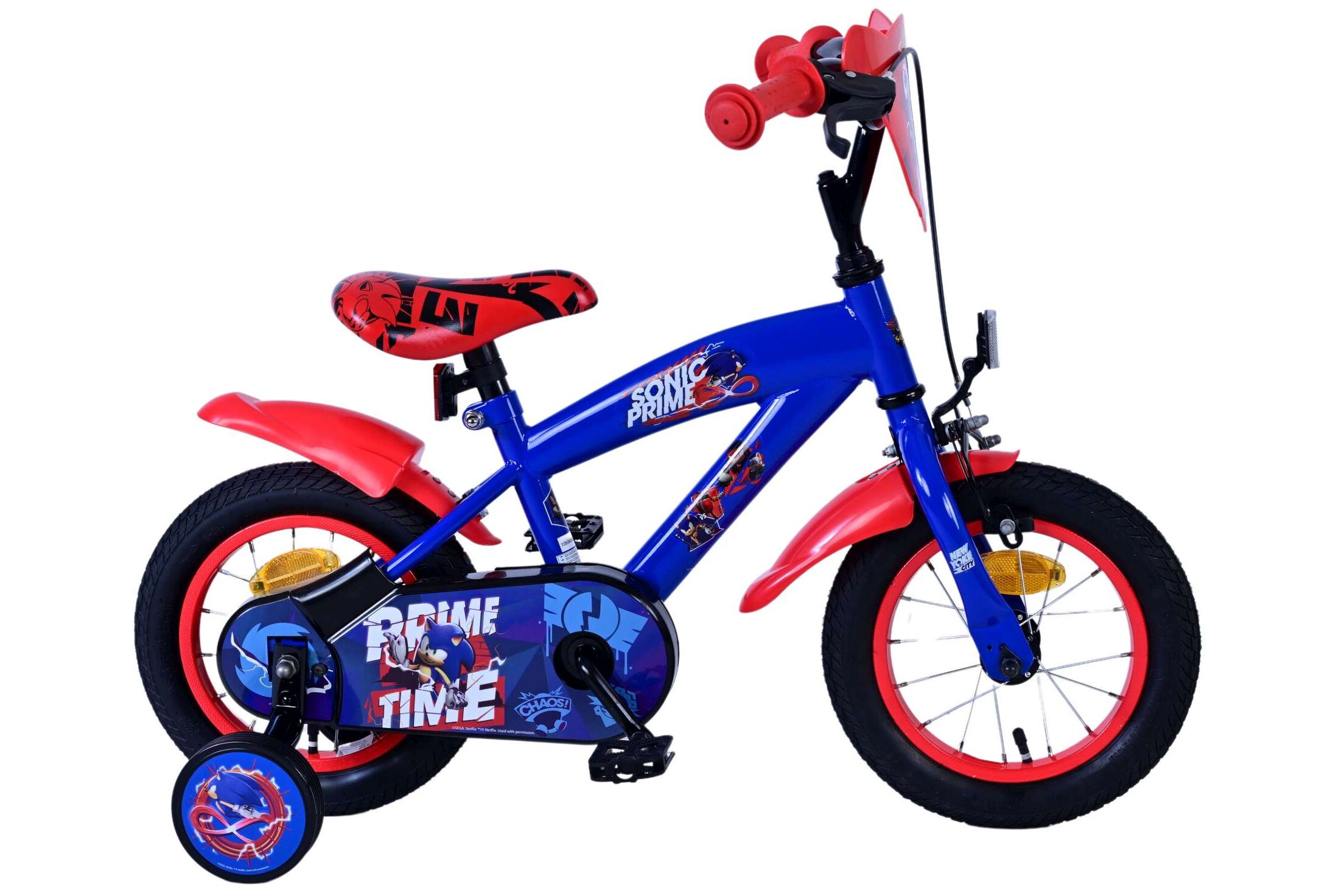 Volare Kinderfahrrad Turbo Crew f&uuml;r Jungen 12 Zoll Kinderrad in Blau Rot 