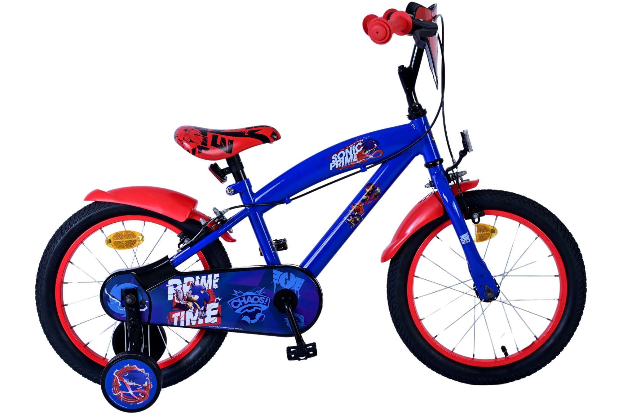 Volare Kinderfahrrad Turbo Crew f&uuml;r Jungen 16 Zoll Kinderrad in Blau/Rot, Zwei Handbremsen 