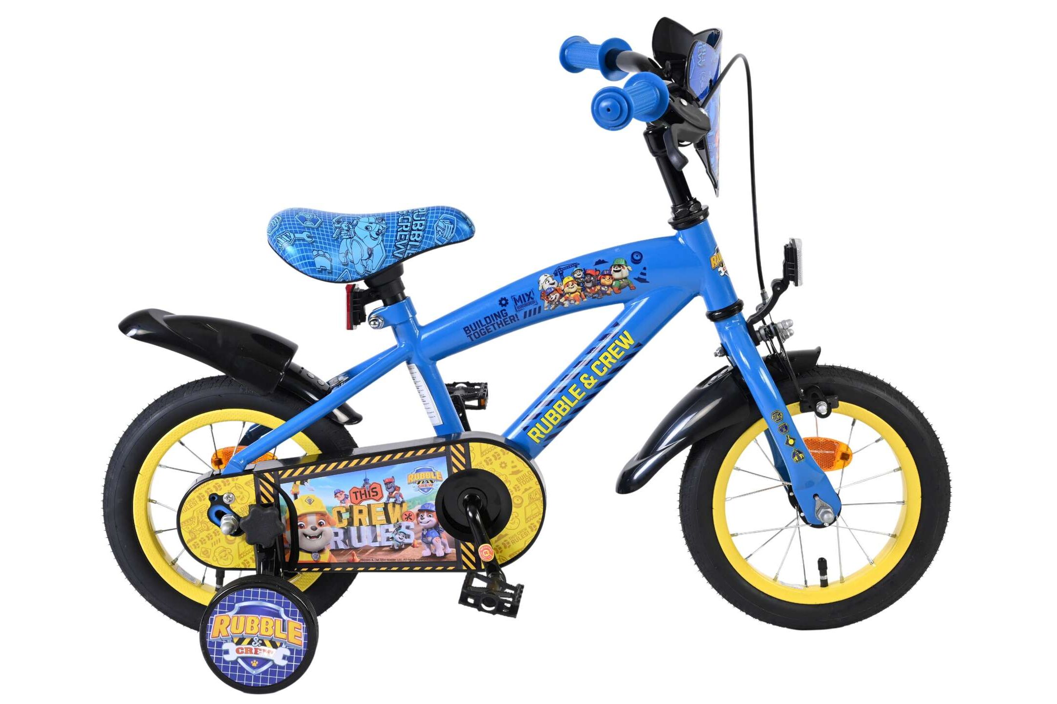 Volare Kinderfahrrad Rubble & Crew f&uuml;r Jungen 12 Zoll Kinderrad in Kinderfahrrad, Blau 