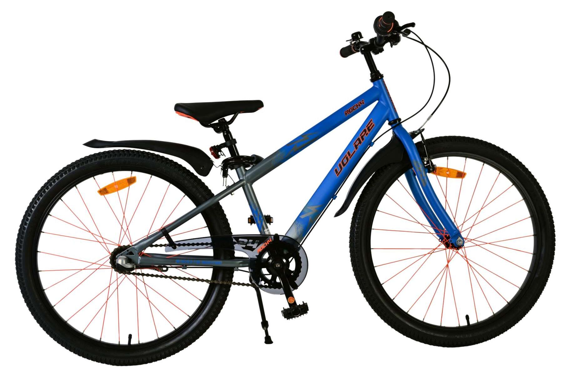 Volare Kinderfahrrad Rocky 24 Zoll Kinderrad in Blau, Shimano Nexus 3 G&auml;nge 