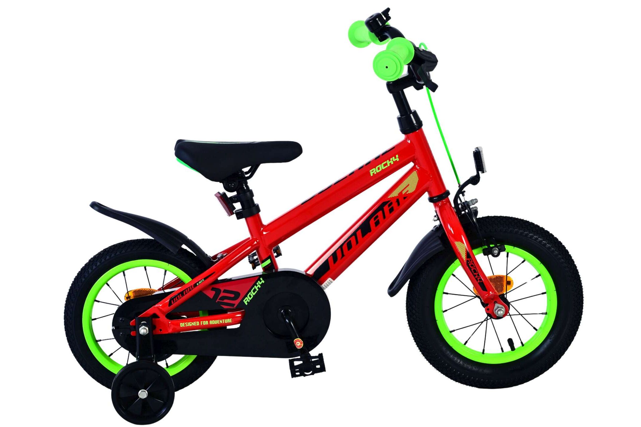Volare Kinderfahrrad Rocky f&uuml;r Jungen 12 Zoll Kinderrad in Rot 