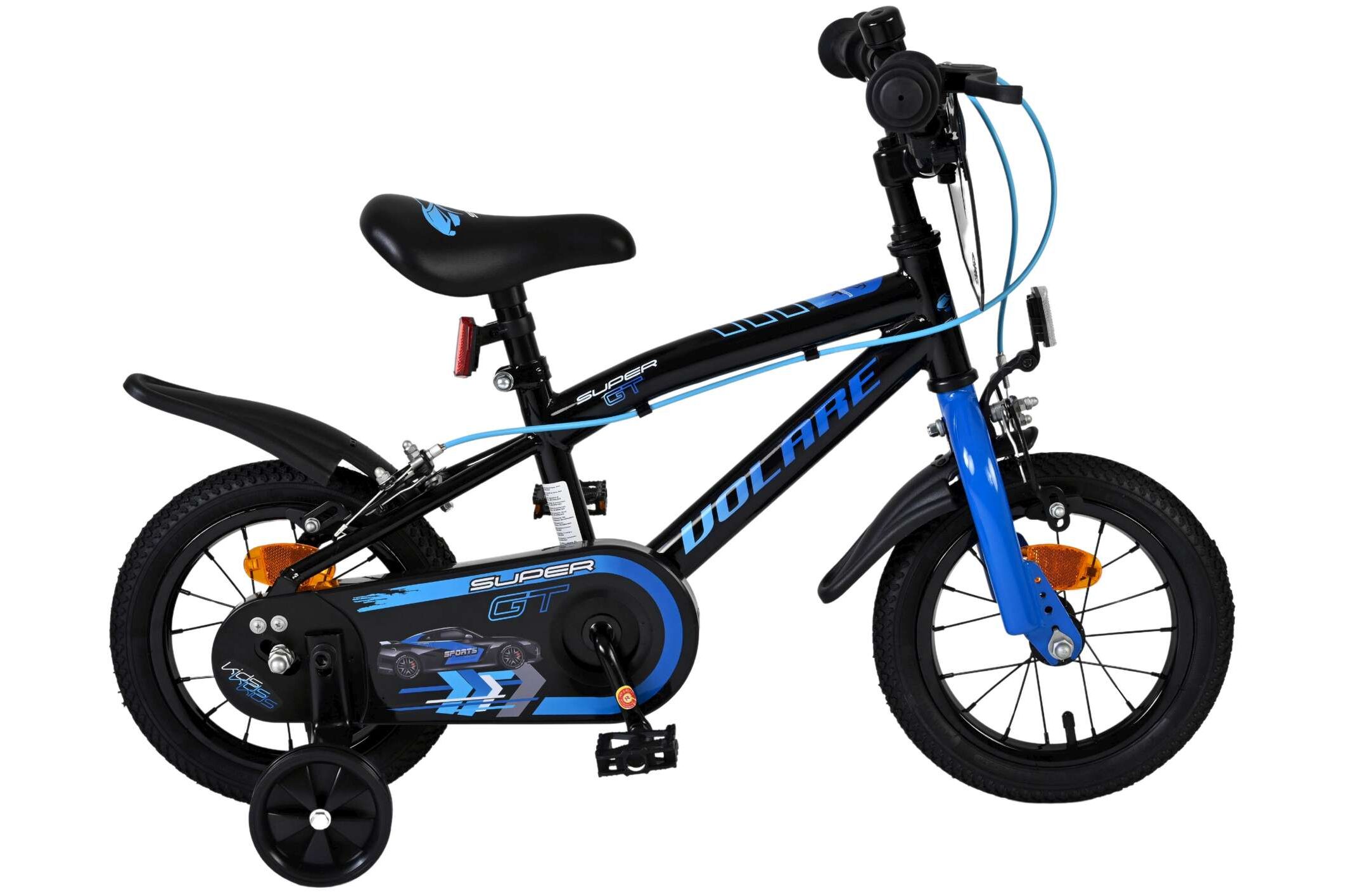 Volare Kinderfahrrad Super GT f&uuml;r Jungen 12 Zoll Kinderrad in Blau, Zwei Handbremsen 