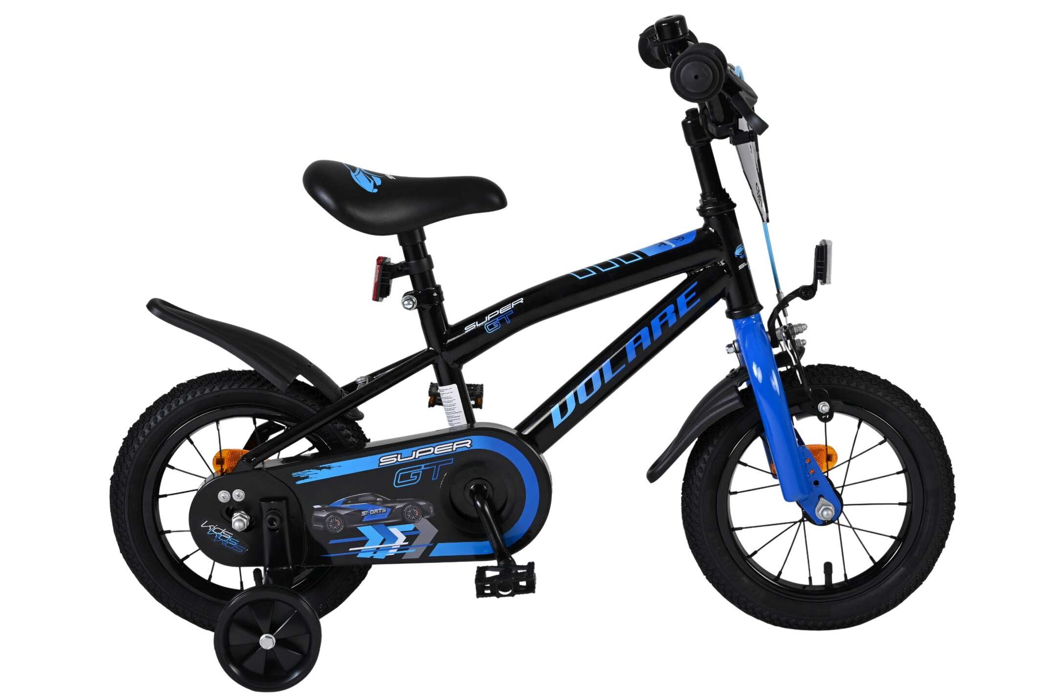 Volare Kinderfahrrad Super GT f&uuml;r Jungen 12 Zoll Kinderrad in Blau 