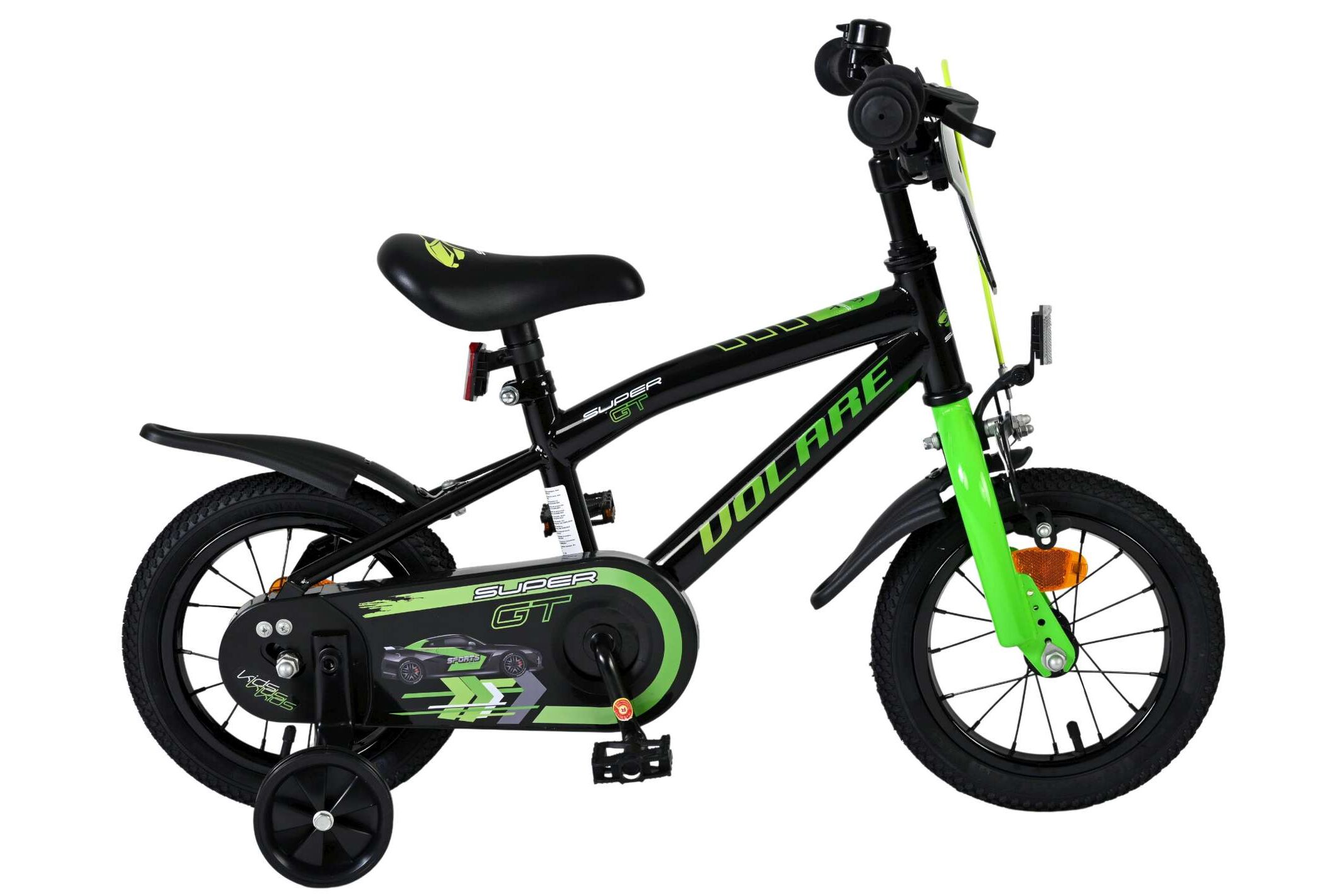 Volare Kinderfahrrad Super GT f&uuml;r Jungen 12 Zoll Kinderrad in Gr&uuml;n 
