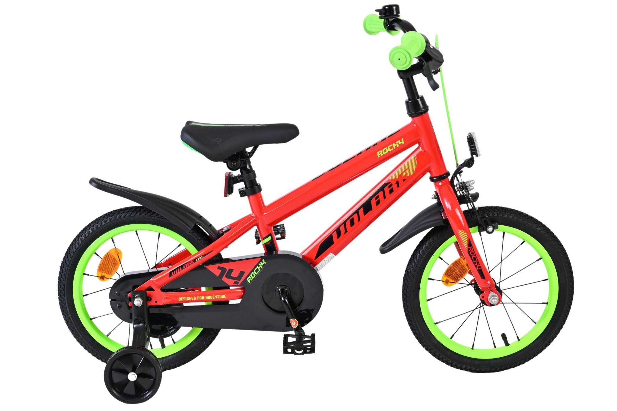 Volare Kinderfahrrad Rocky f&uuml;r Jungen 14 Zoll Kinderrad in Rot 