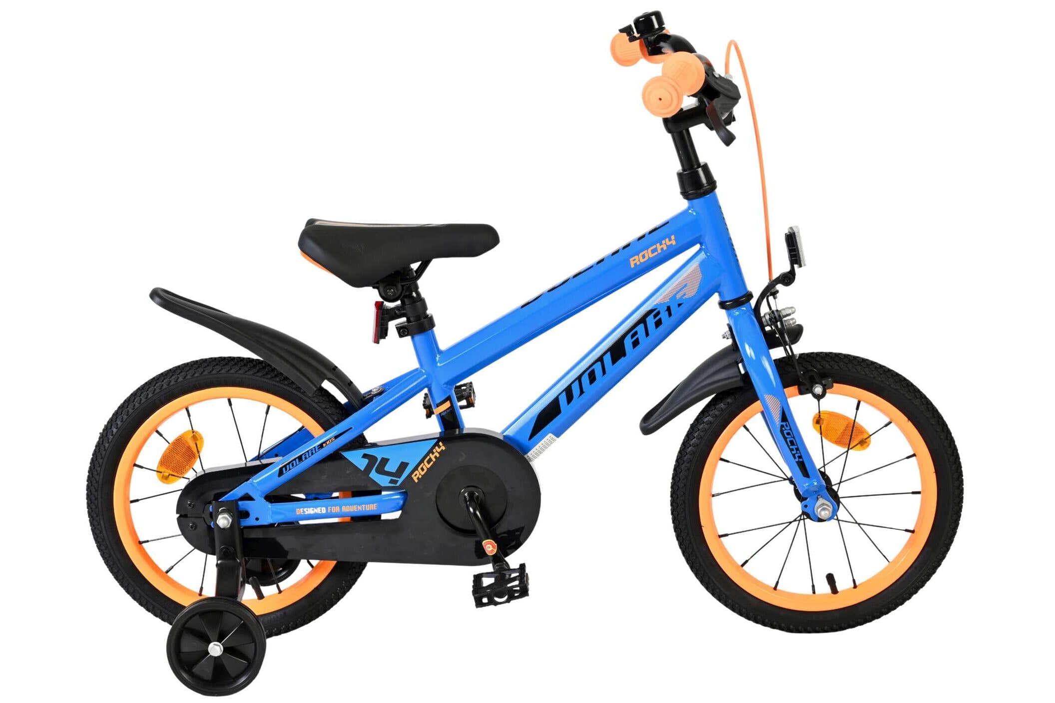 Volare Kinderfahrrad Rocky f&uuml;r Jungen 14 Zoll Kinderrad in Blau 