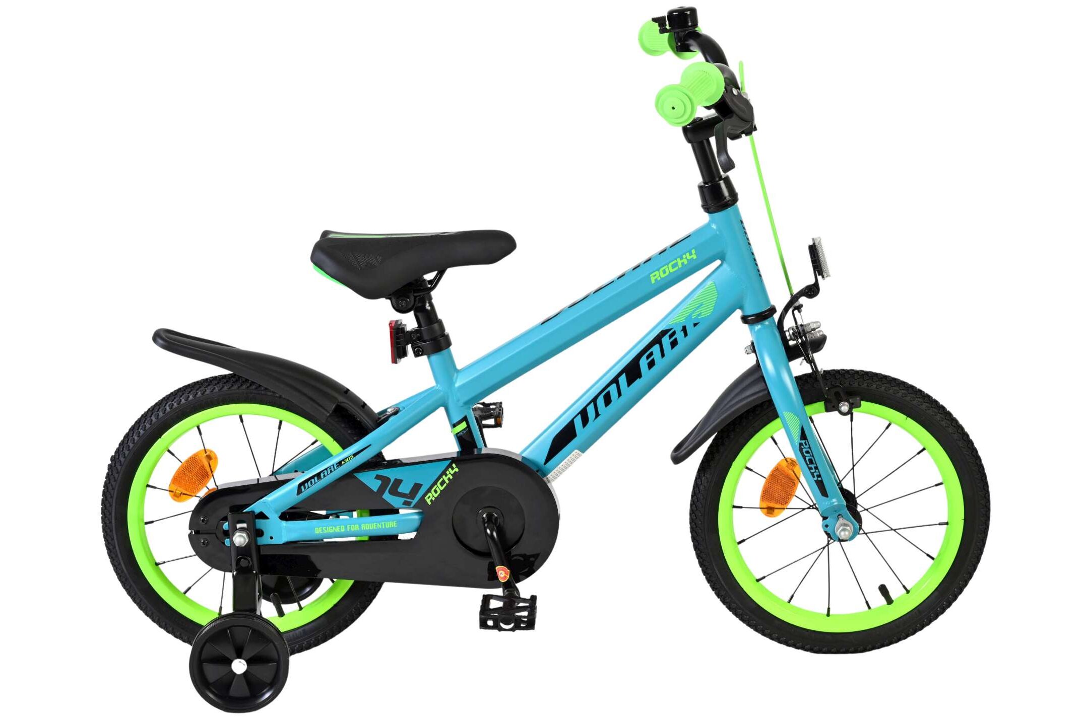 Volare Kinderfahrrad Rocky f&uuml;r Jungen 14 Zoll Kinderrad in Gr&uuml;n 