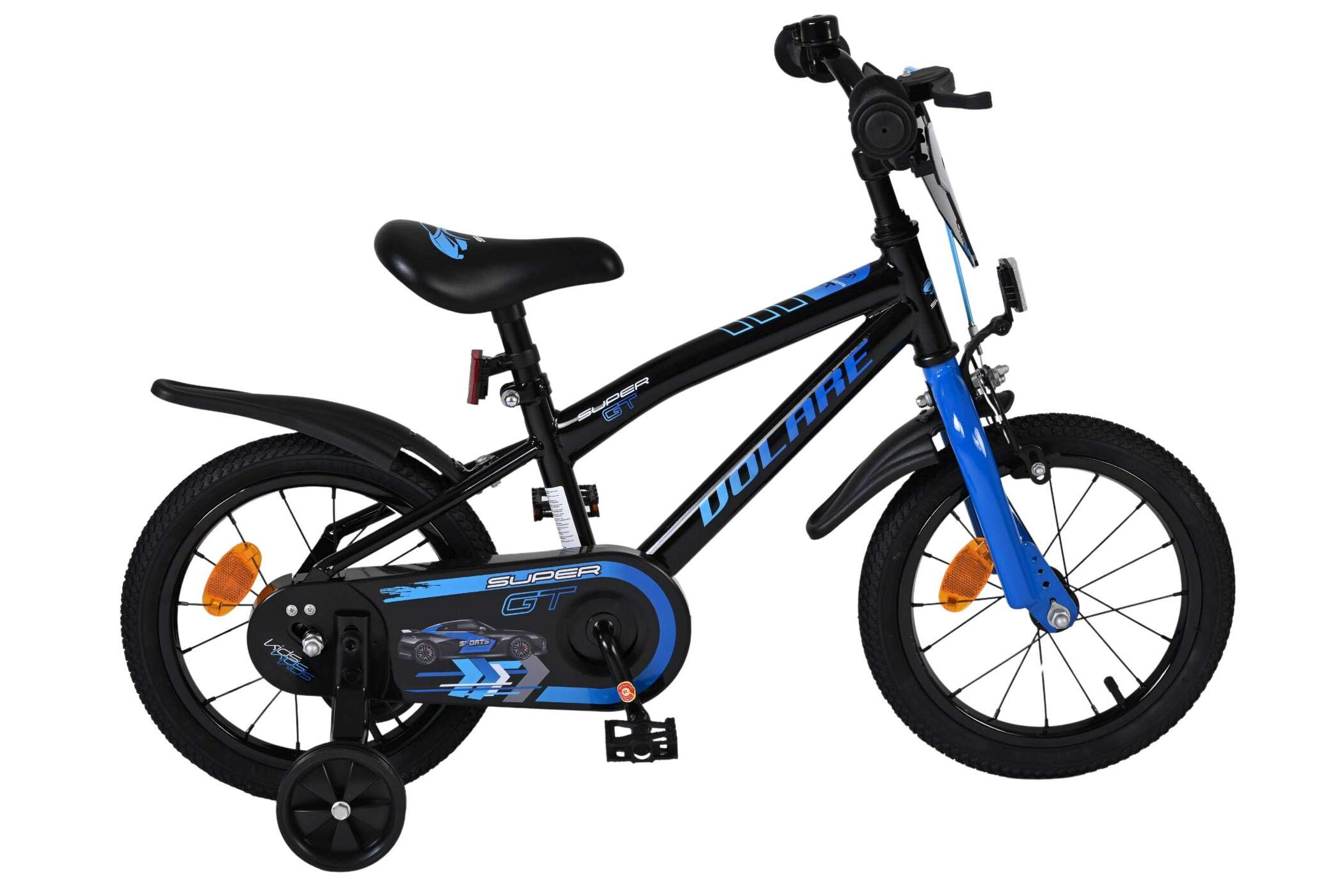 Volare Kinderfahrrad Super GT f&uuml;r Jungen 14 Zoll Kinderrad in Blau 