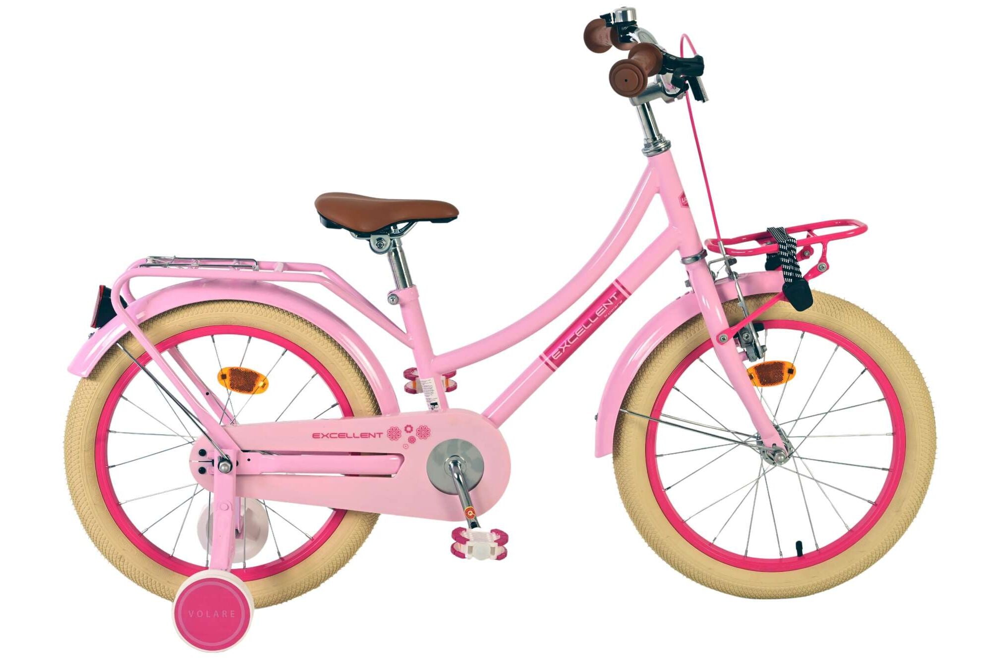 Volare Kinderfahrrad Ausgezeichnetes f&uuml;r M&auml;dchen 18 Zoll Kinderrad in Rosa 