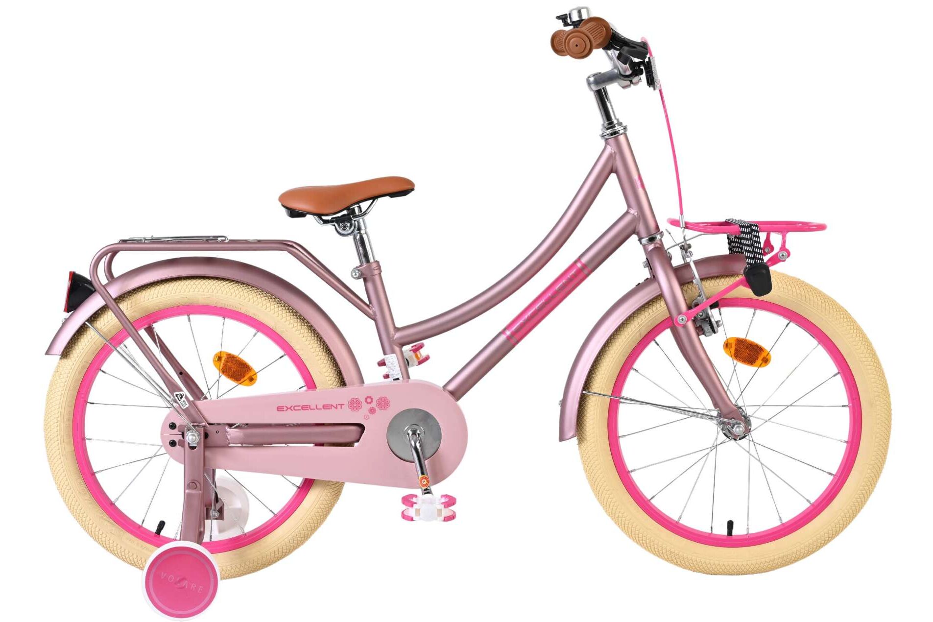 Volare Kinderfahrrad Excellent f&uuml;r M&auml;dchen 18 Zoll Kinderrad in Mattrosa 