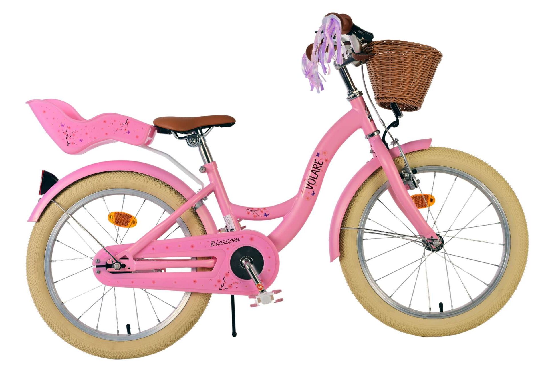 Volare Kinderfahrrad Blossom f&uuml;r M&auml;dchen 18 Zoll Kinderrad in Rosa 