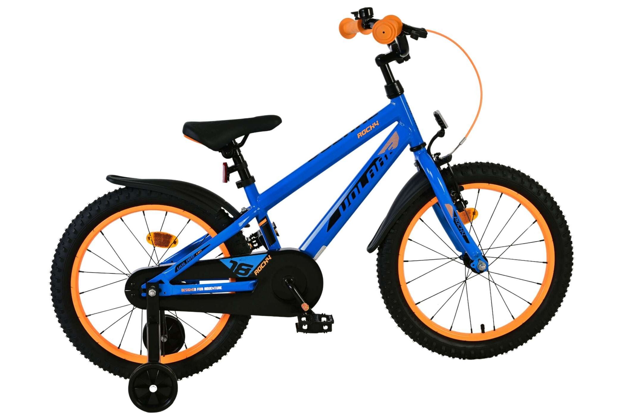 Volare Kinderfahrrad Rocky f&uuml;r Jungen 18 Zoll Kinderrad in Blau 