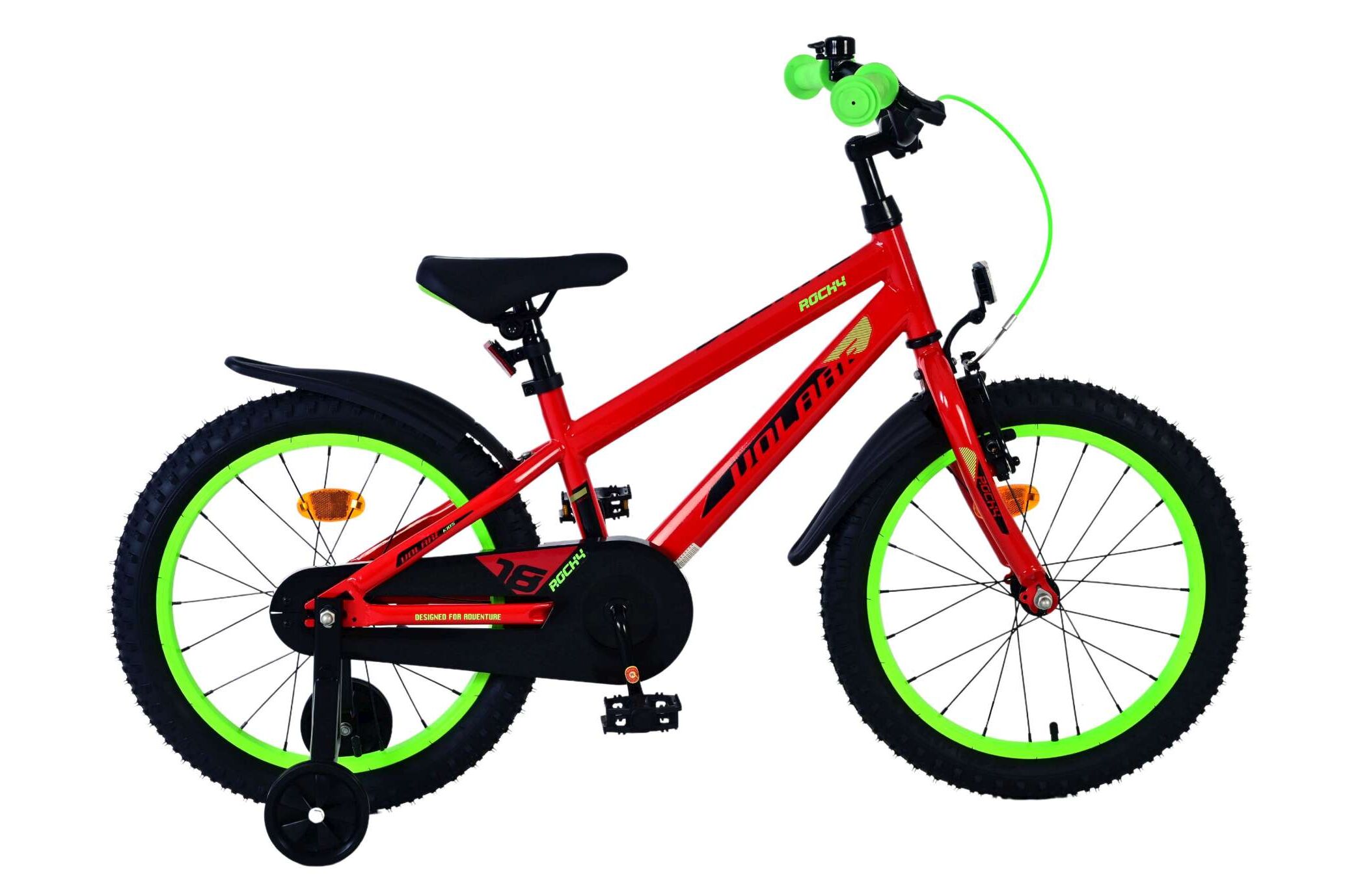 Volare Kinderfahrrad Rocky f&uuml;r Jungen 18 Zoll Kinderrad in Rot 