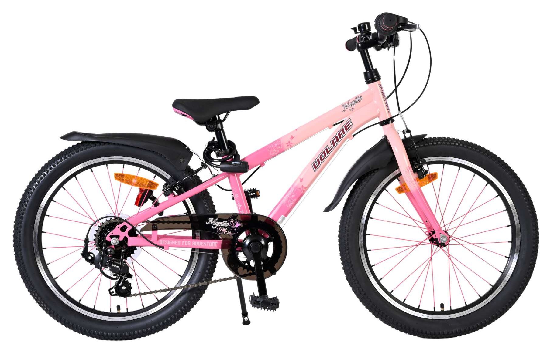 Volare Kinderfahrrad Mystic 20 Zoll Kinderrad in Rosa, 7 G&auml;nge 